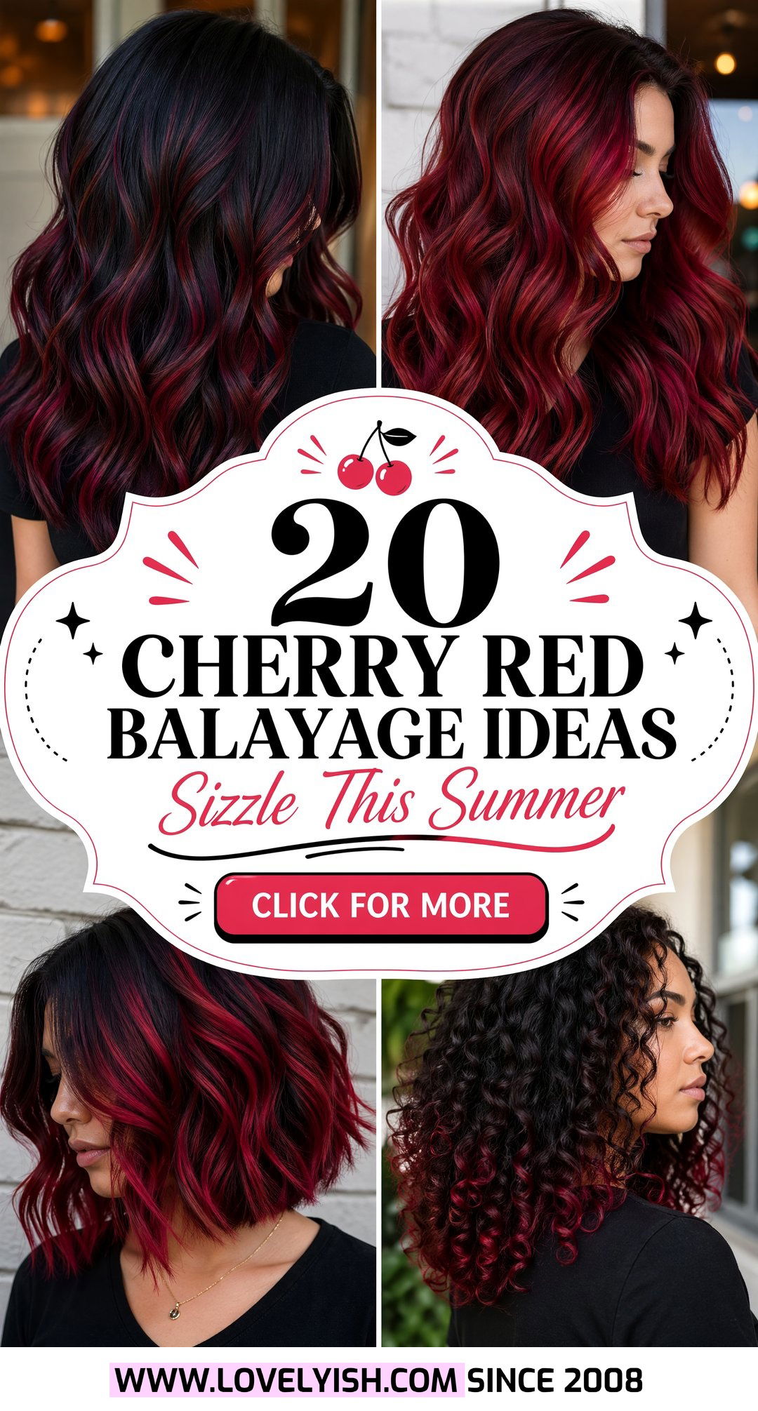 20 Cherry Red Balayage Ideas for a Sizzling Summer Look - 20 Cherry Red Balayage Ideas for a Sizzling Summer Look