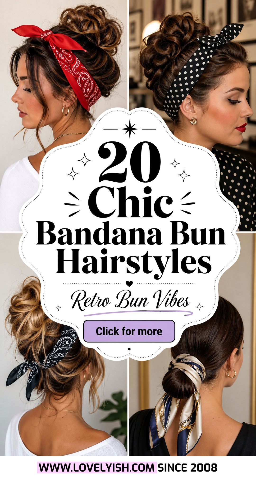 20 Chic Bandana Bun Hairstyle Ideas for a Fun Retro Vibe - 20 Chic Bandana Bun Hairstyle Ideas for a Fun Retro Vibe
