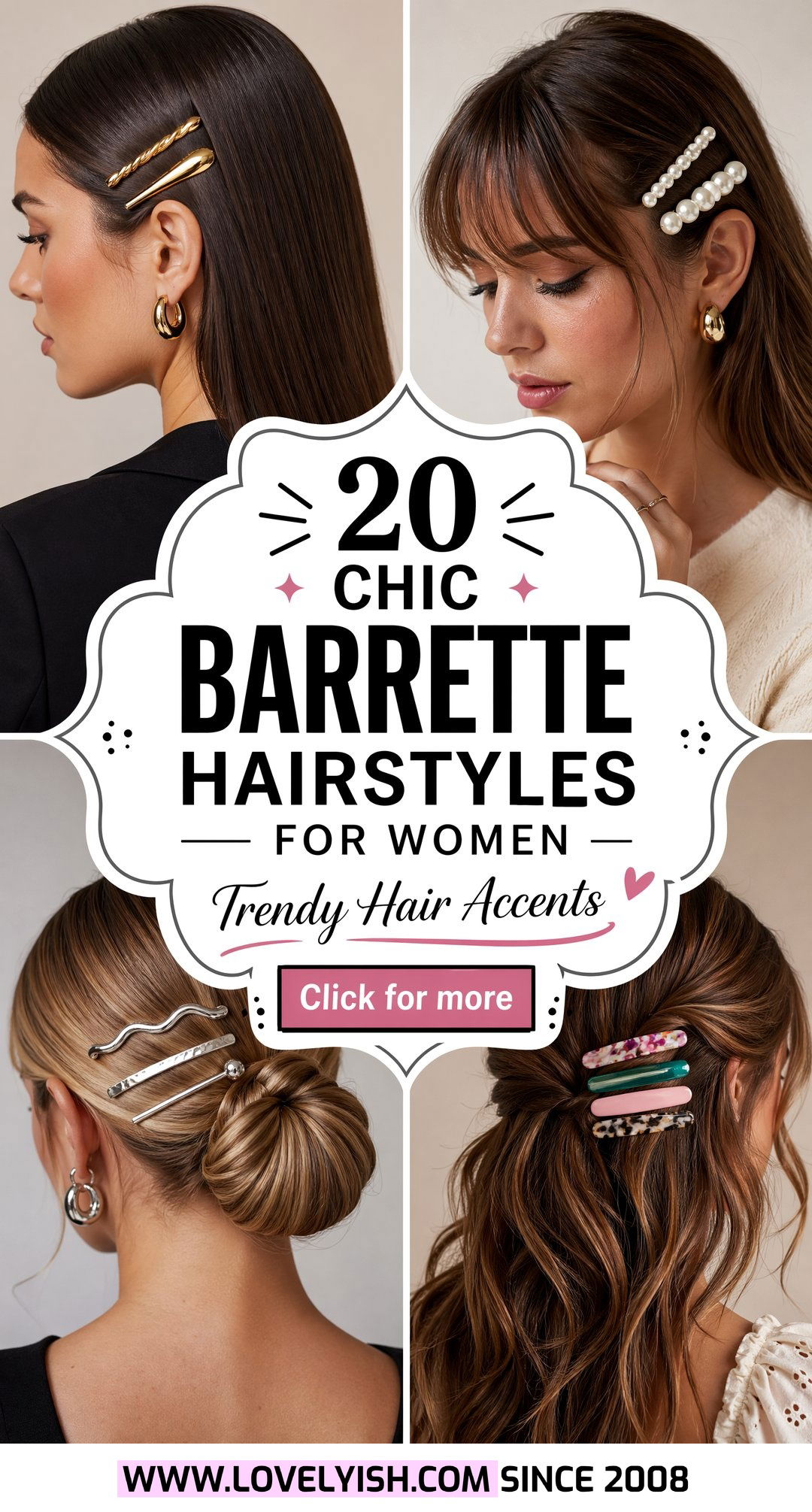 20 Chic Barrette Hairstyles For Women To Try This Year - 20 Chic Barrette Hairstyles For Women To Try This Year