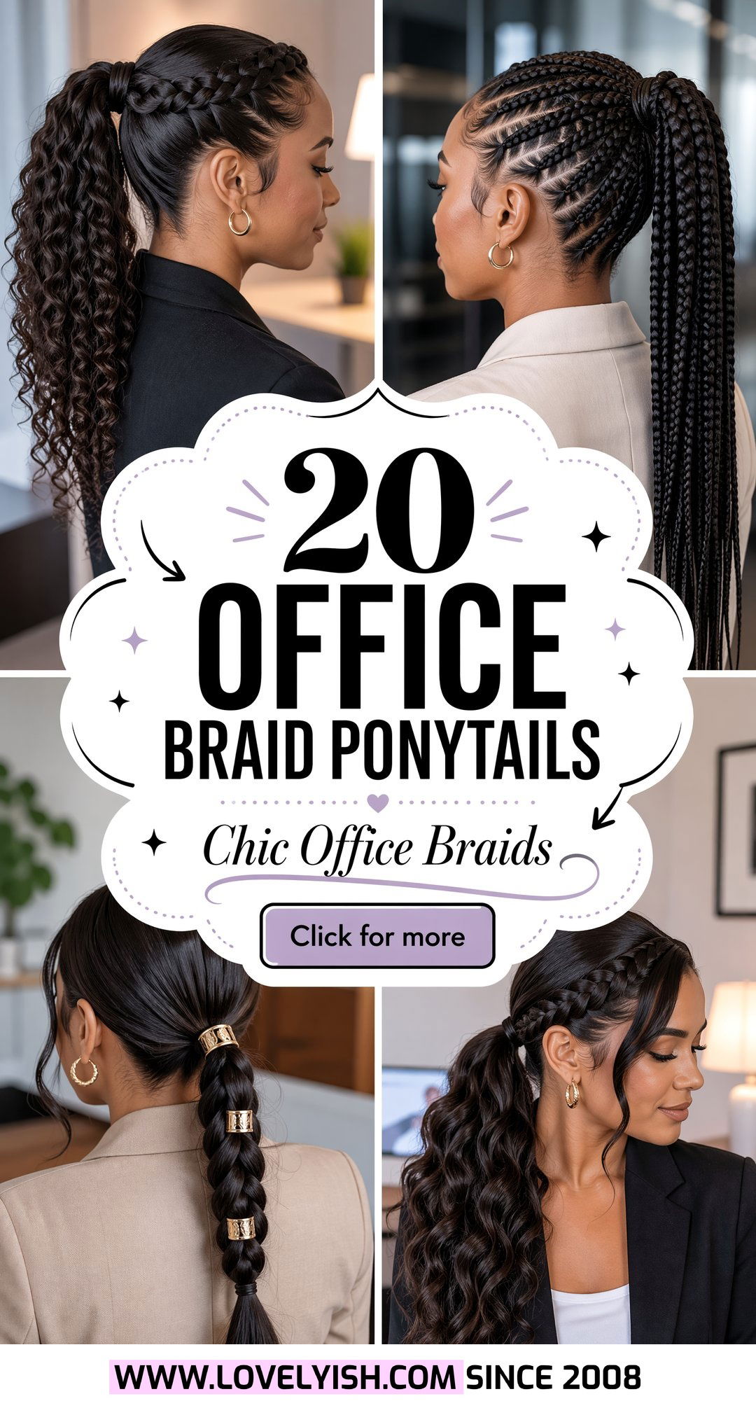 20 Chic Black Women Office Braid Ponytail Styles to Try - 20 Chic Black Women Office Braid Ponytail Styles to Try
