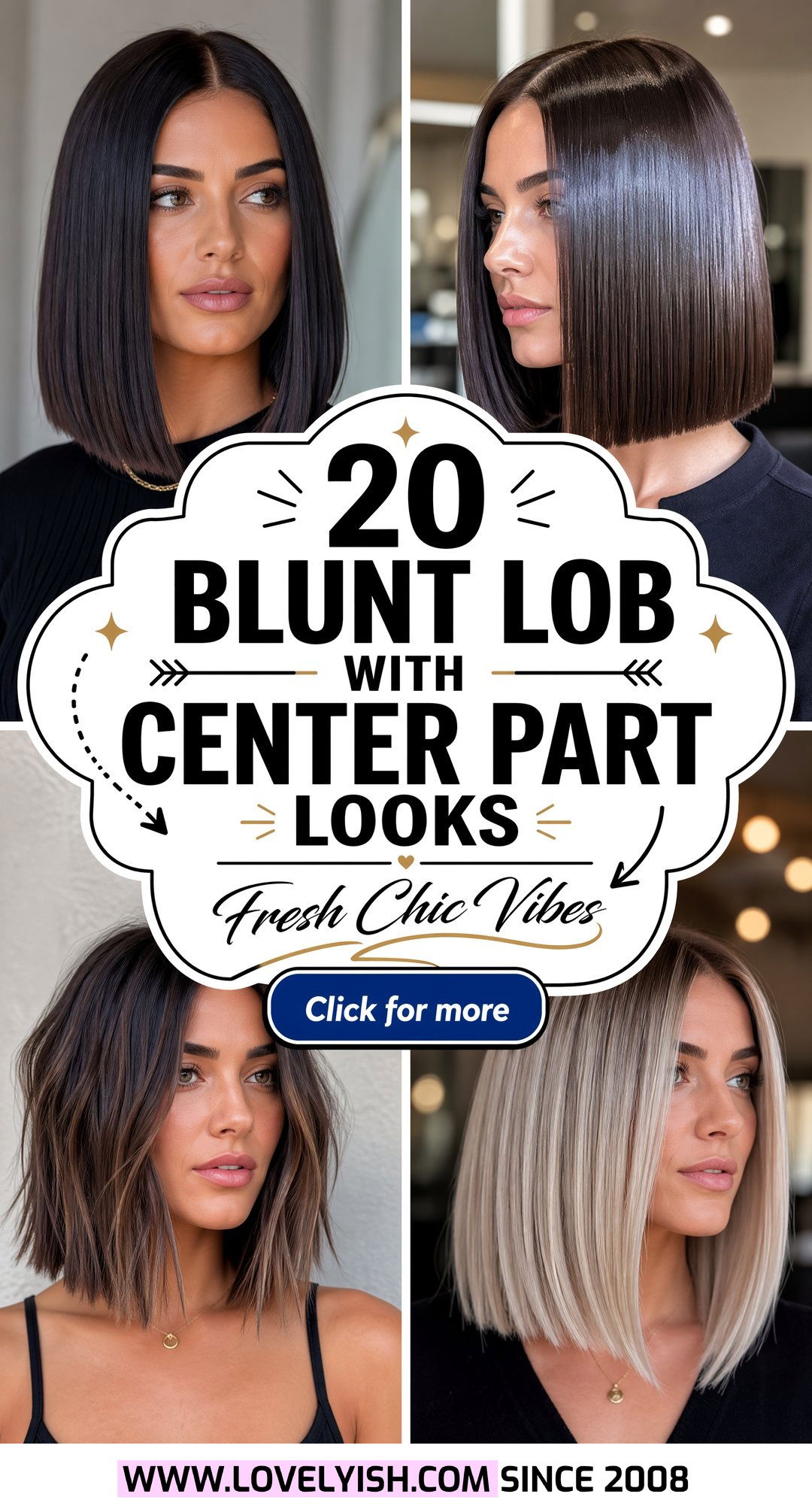 20 Chic Blunt Lob With Center Part Looks for a Fresh Vibe - 20 Chic Blunt Lob With Center Part Looks for a Fresh Vibe