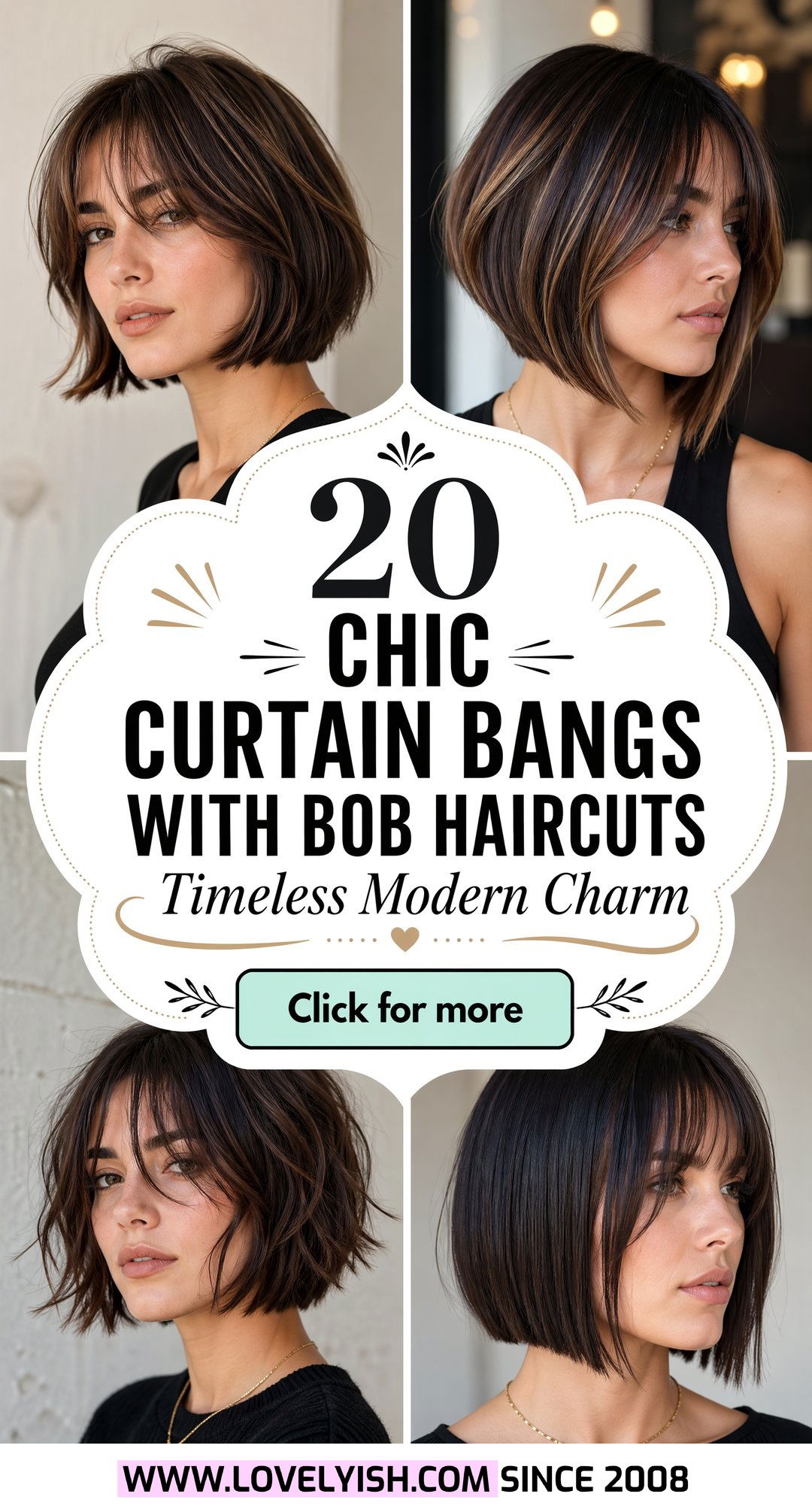 20 Chic Curtain Bangs With Bob Haircuts for Mature Women - 20 Chic Curtain Bangs With Bob Haircuts for Mature Women