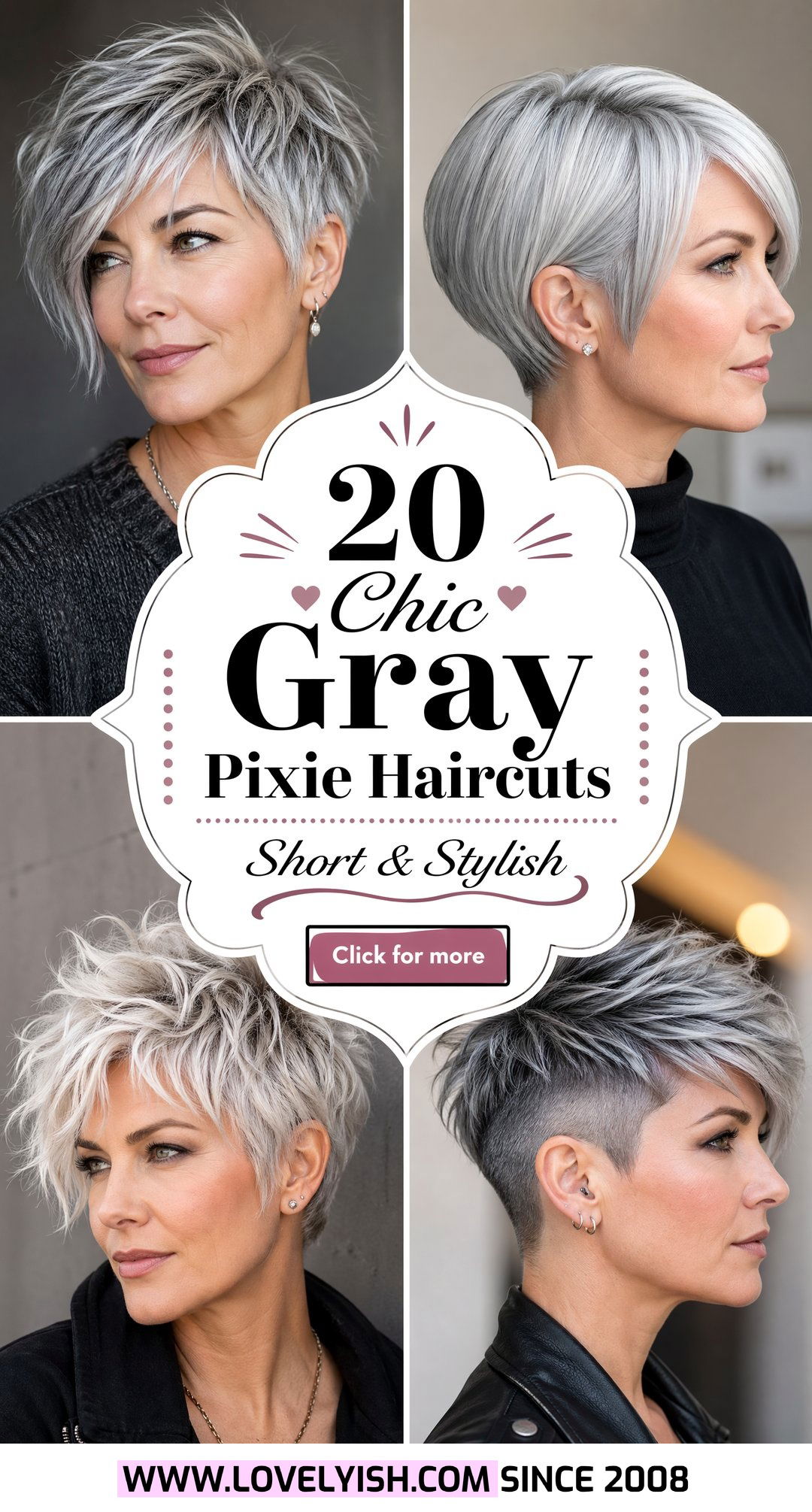 20 Chic Gray Pixie Haircut Ideas You Will Absolutely Love - 20 Chic Gray Pixie Haircut Ideas You Will Absolutely Love
