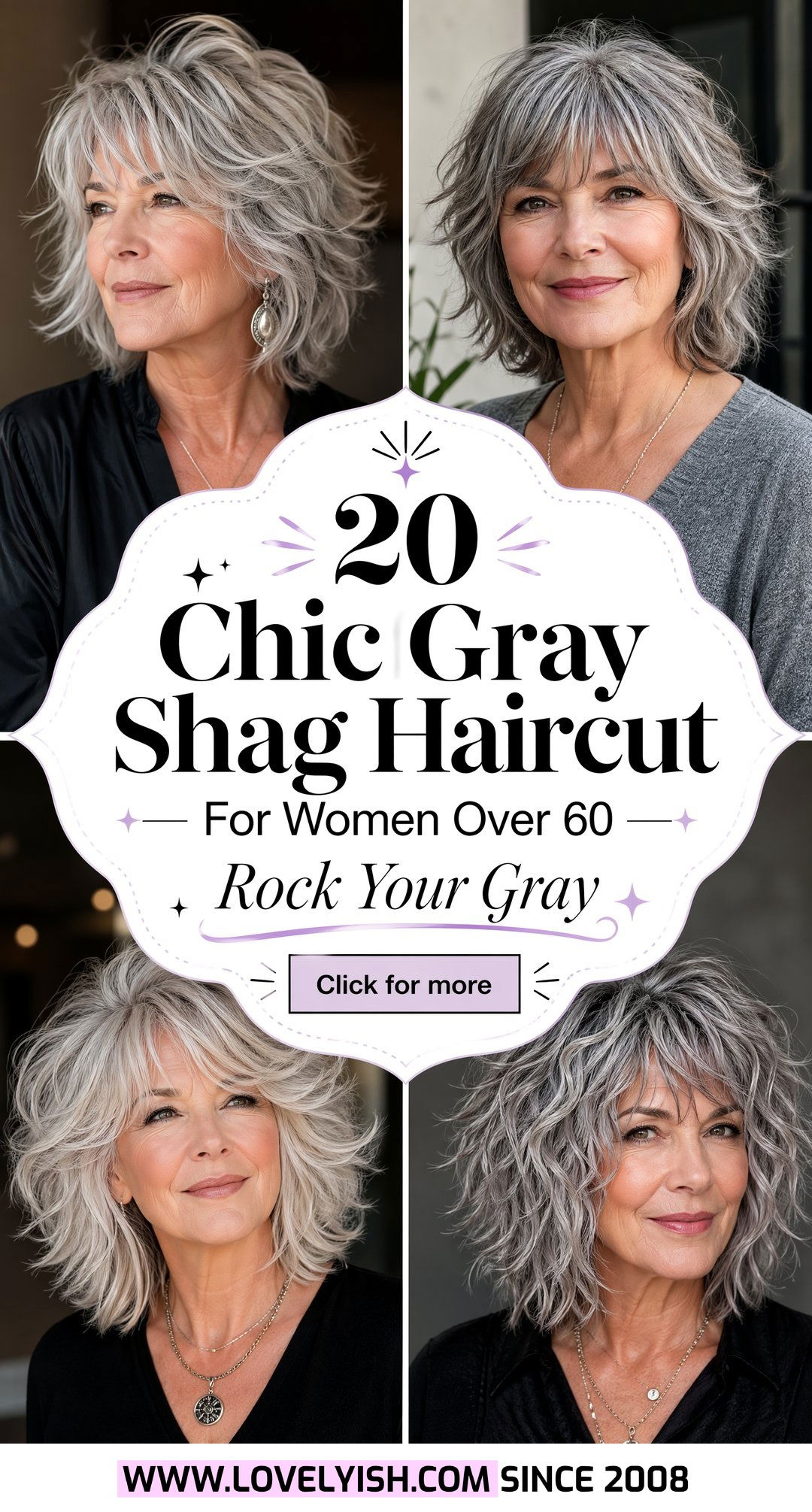20 Chic Gray Shag Haircut For Women Over 60 To Rock Now - 20 Chic Gray Shag Haircut For Women Over 60 To Rock Now