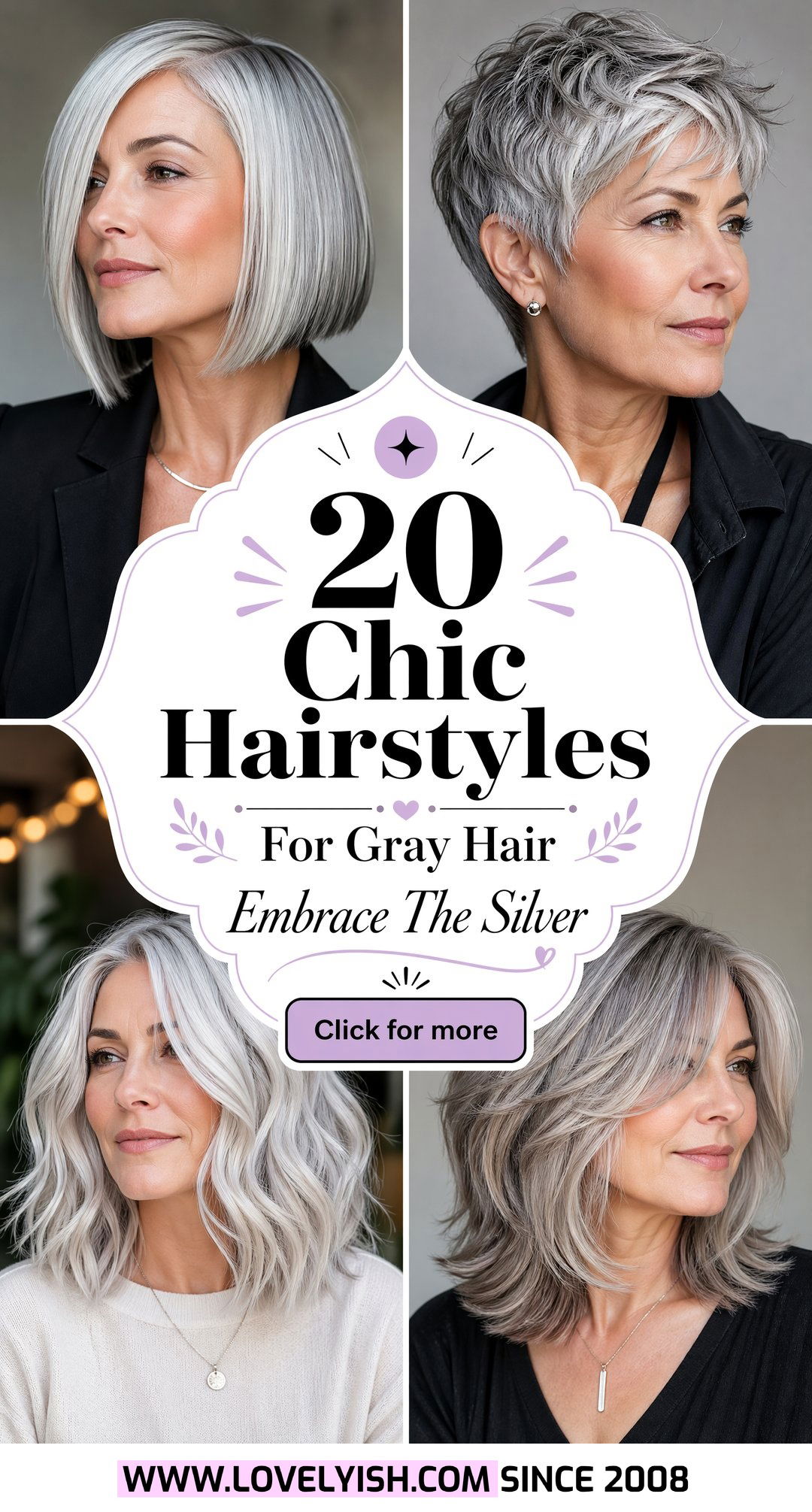 20 Chic Hairstyles for Gray Hair That Look Absolutely Stunning - 20 Chic Hairstyles for Gray Hair That Look Absolutely Stunning