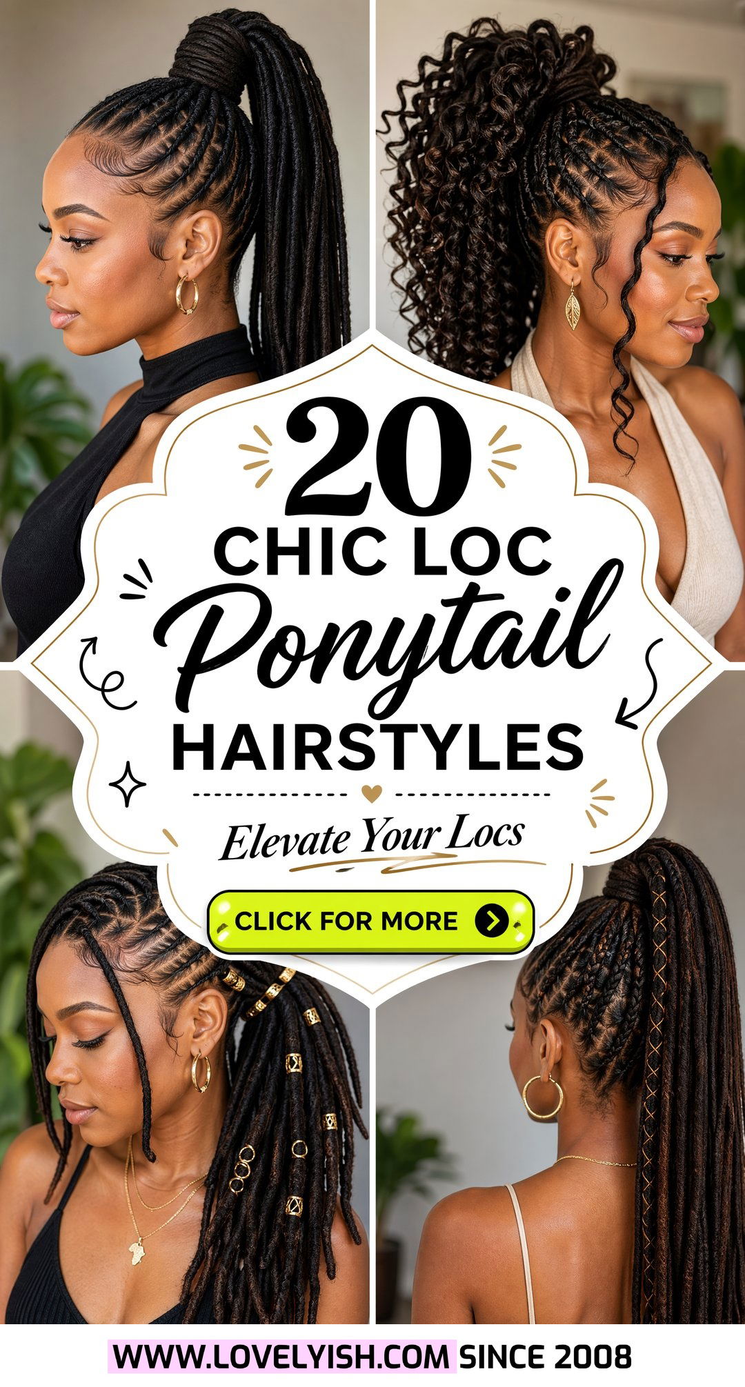 20 Chic Loc Ponytail Hairstyle Ideas to Elevate Your Look - 20 Chic Loc Ponytail Hairstyle Ideas to Elevate Your Look