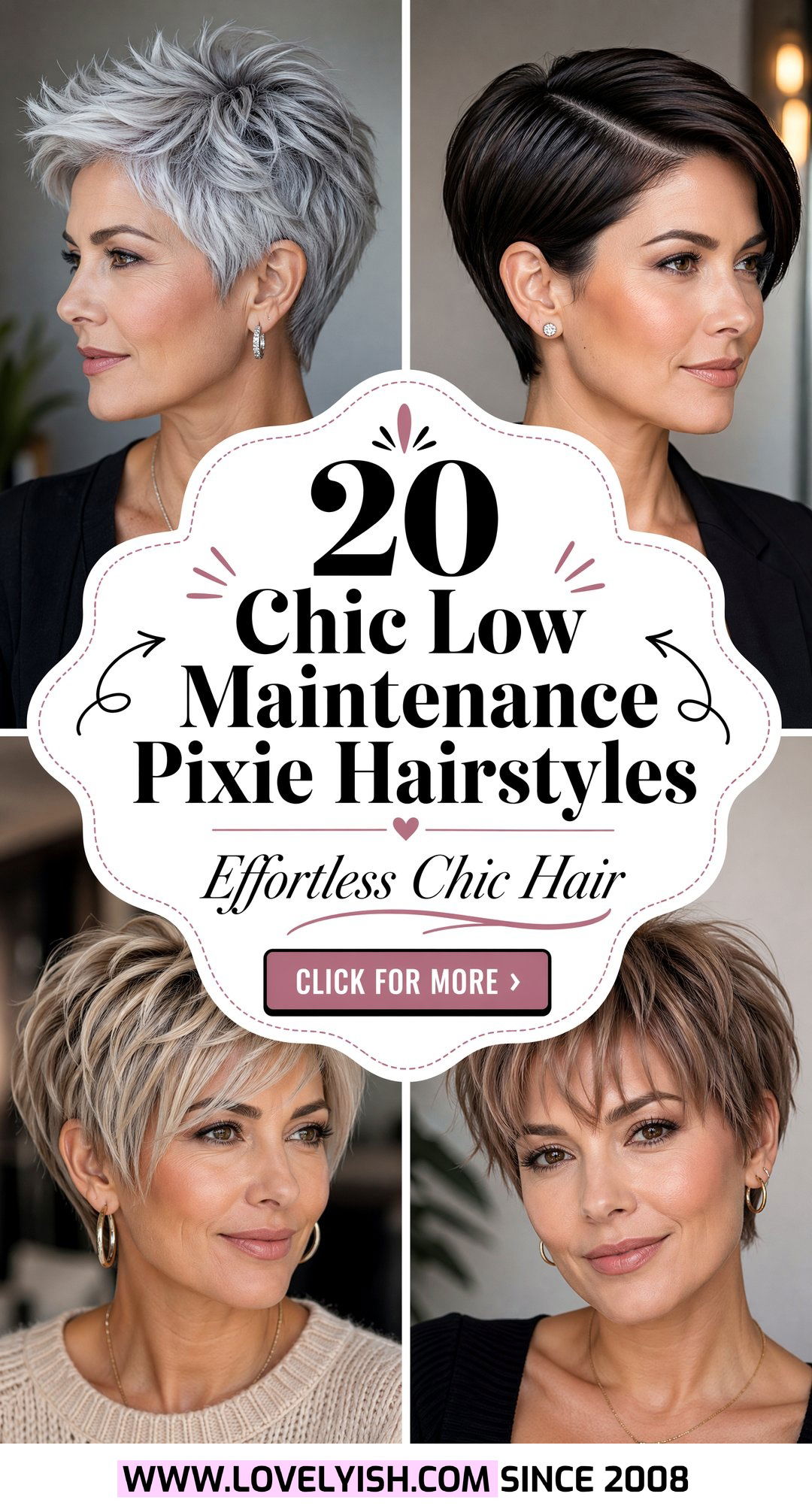 20 Chic Low Maintenance Pixie Hairstyles for Mature Women - 20 Chic Low Maintenance Pixie Hairstyles for Mature Women