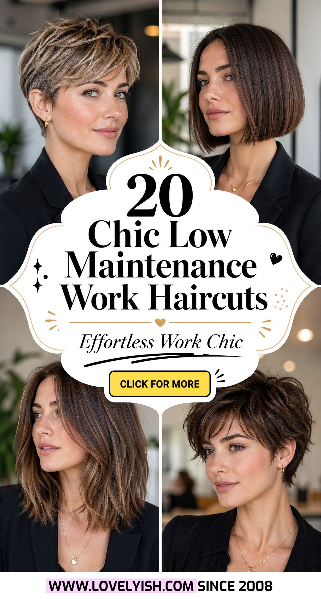 20 Chic Low Maintenance Work Haircut Ideas for Busy Women - 20 Chic Low Maintenance Work Haircut Ideas for Busy Women