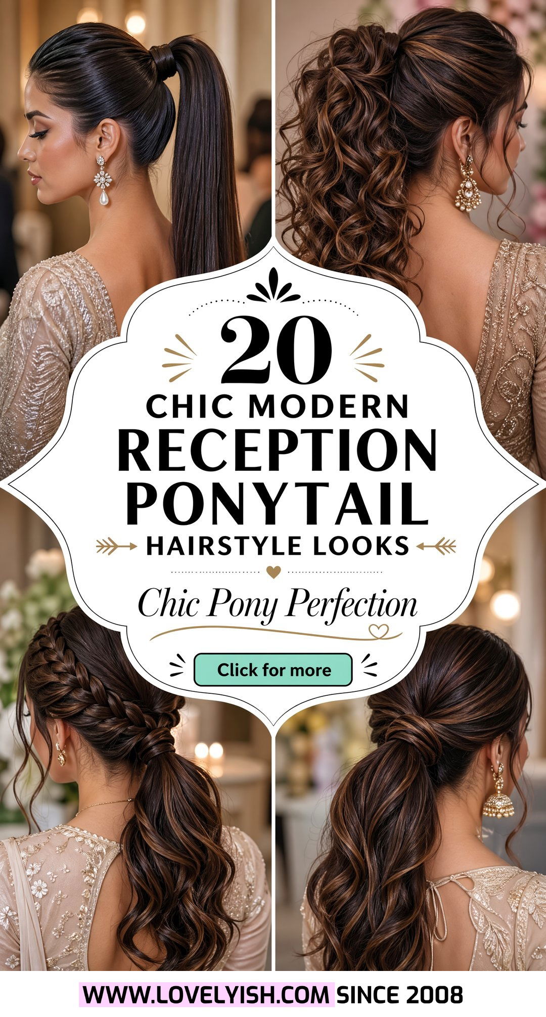 20 Chic Modern Reception Ponytail Hairstyle Looks To Try - 20 Chic Modern Reception Ponytail Hairstyle Looks To Try