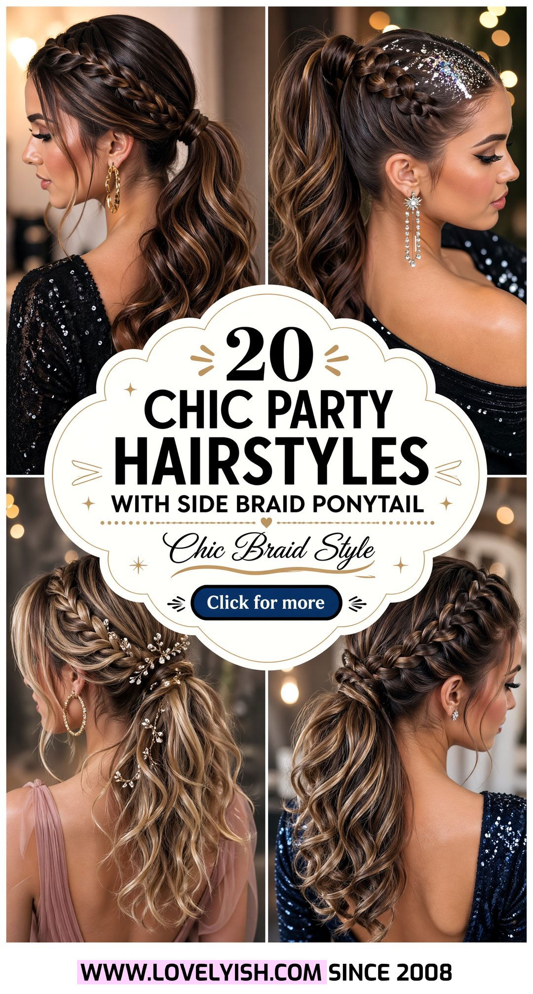 20 Chic Party Hairstyle with Side Braid Ponytail Ideas Now - 20 Chic Party Hairstyle with Side Braid Ponytail Ideas Now