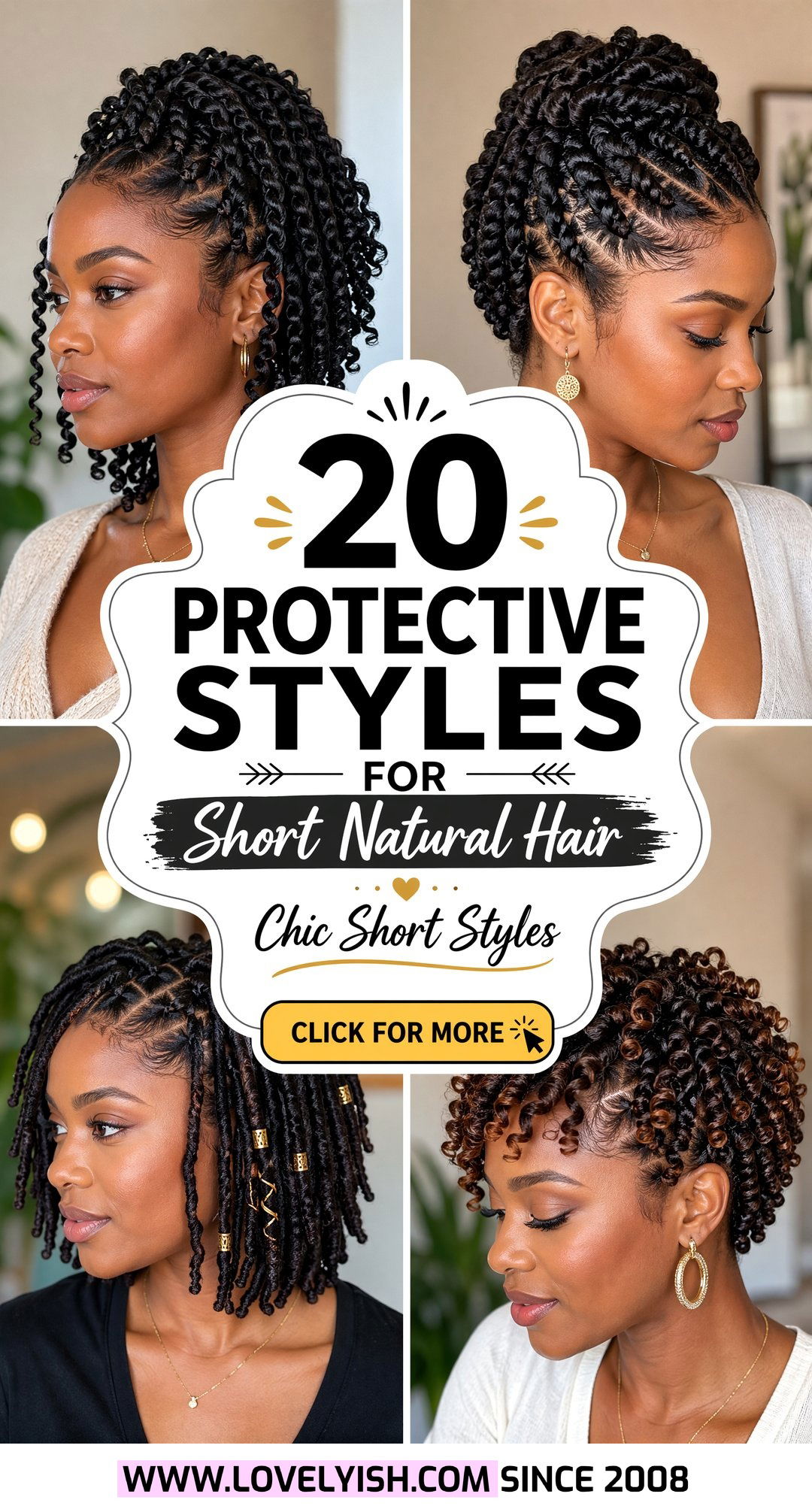20 Chic Protective Styles for Short Natural Hair to Rock Now - 20 Chic Protective Styles for Short Natural Hair to Rock Now
