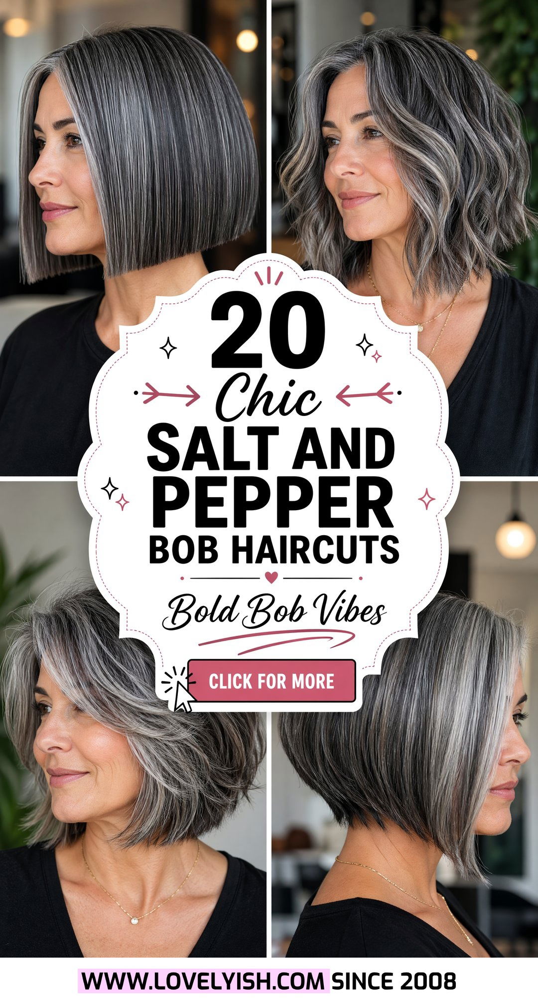 20 Chic Salt and Pepper Bob Haircut Ideas for Your Next Look - 20 Chic Salt and Pepper Bob Haircut Ideas for Your Next Look