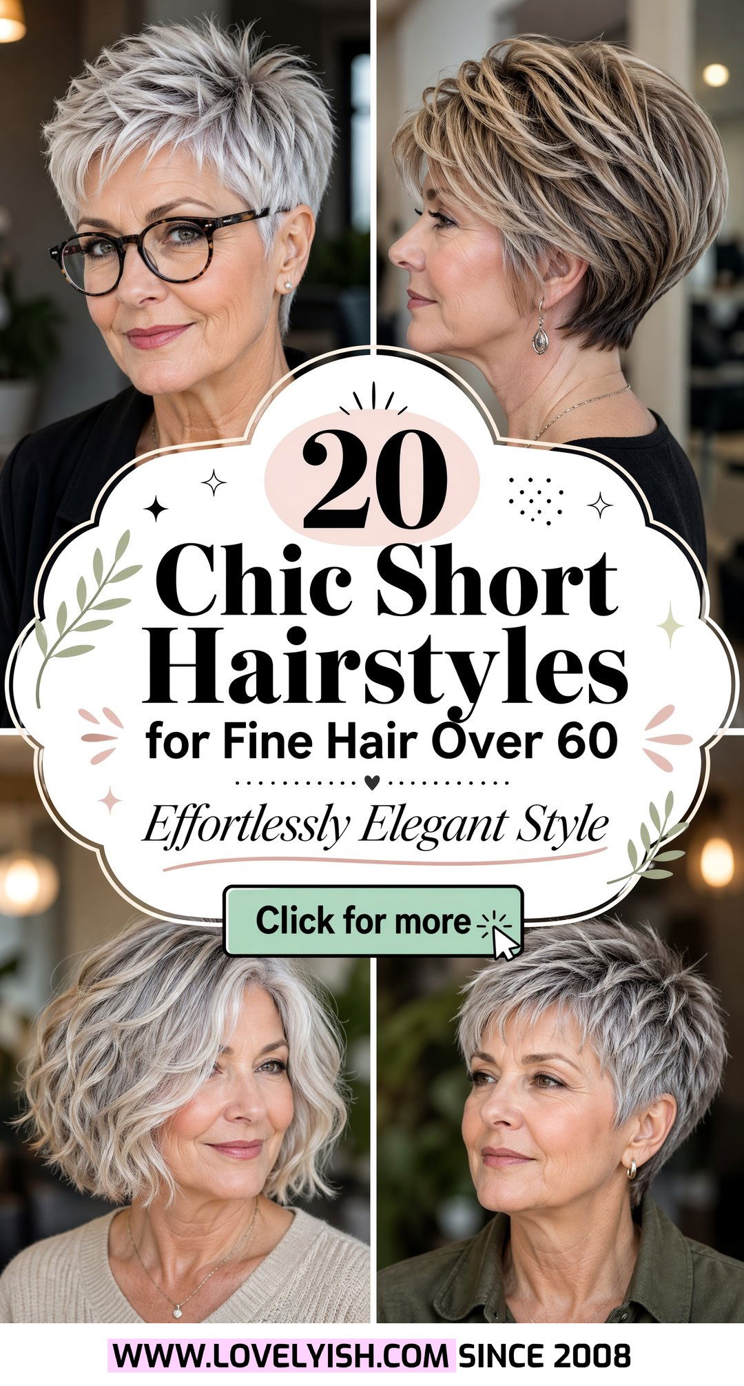 20 Chic Short Hairstyles for Fine Hair Over 60 With Glasses - 20 Chic Short Hairstyles for Fine Hair Over 60 With Glasses
