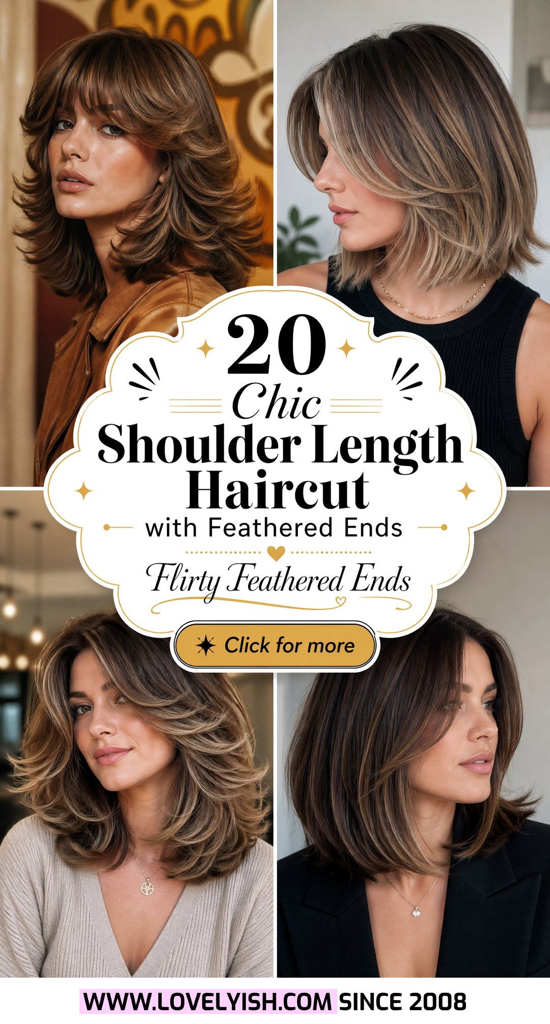 20 Chic Shoulder Length Haircut with Feathered Ends to Try - 20 Chic Shoulder Length Haircut with Feathered Ends to Try