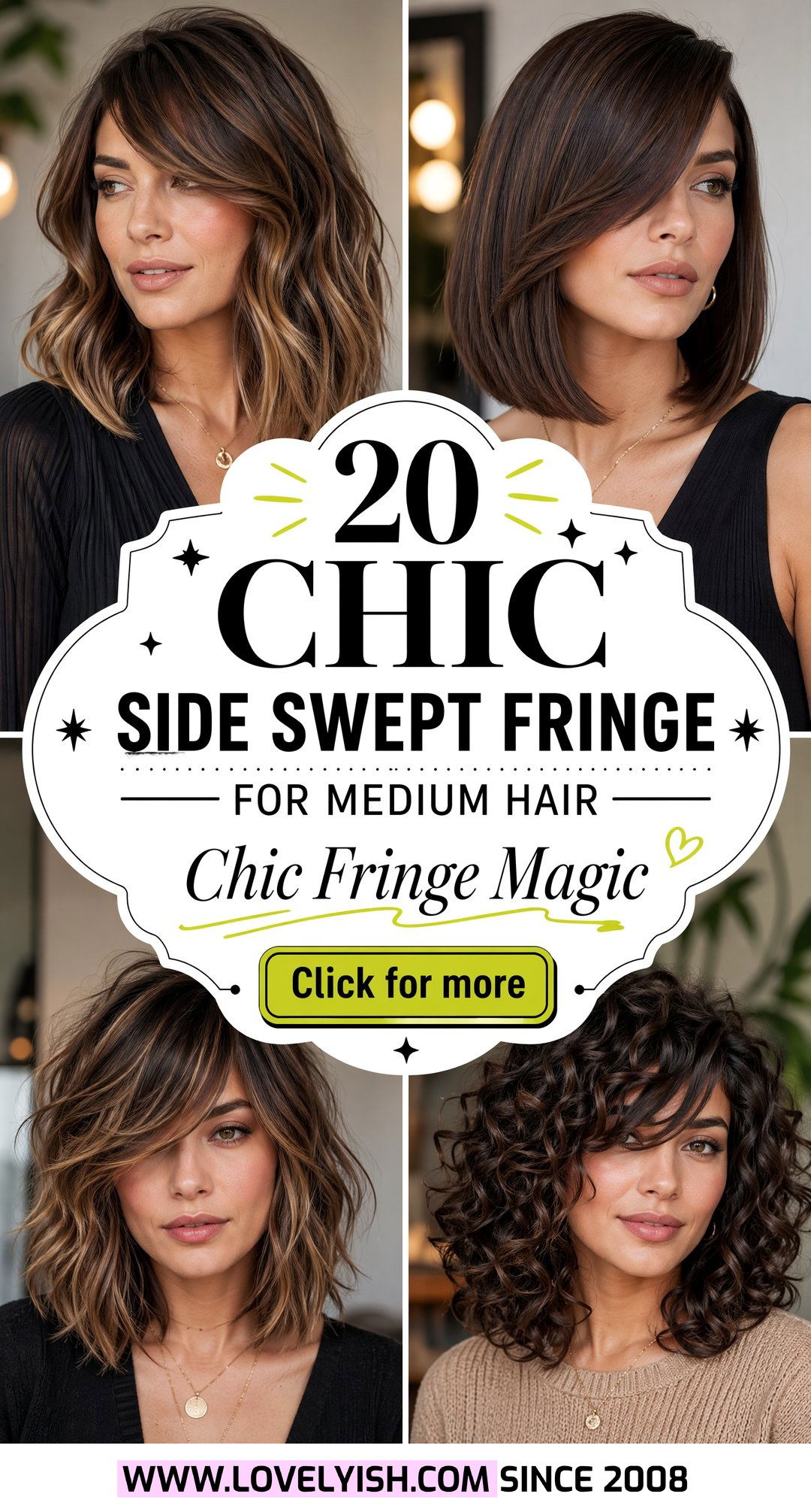20 Chic Side Swept Fringe for Medium Hair Looks to Love - 20 Chic Side Swept Fringe for Medium Hair Looks to Love
