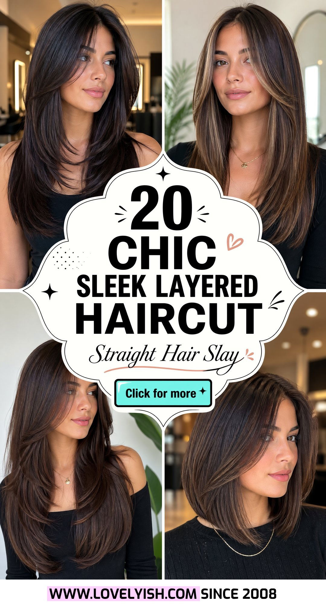 20 Chic Sleek Layered Haircut for Straight Hair Women Looks - 20 Chic Sleek Layered Haircut for Straight Hair Women Looks