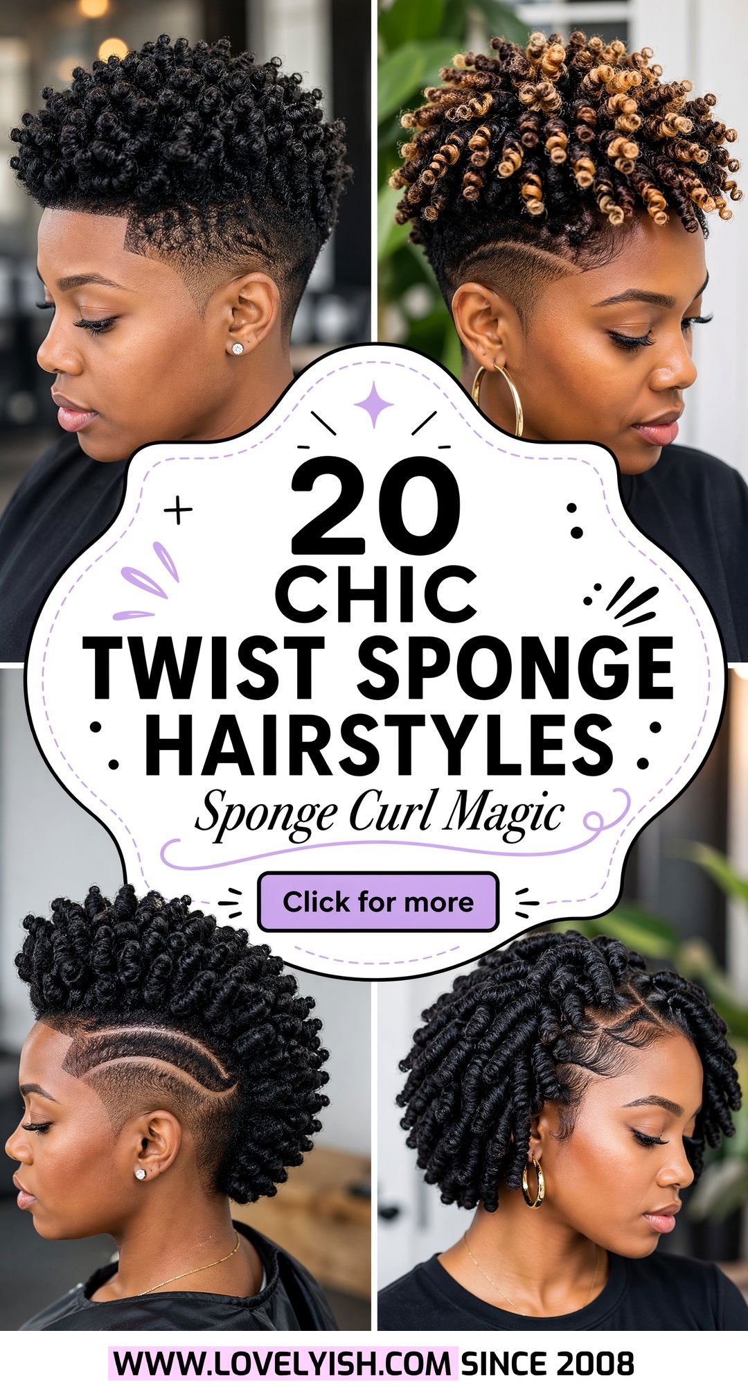 20 Chic Twist Sponge Hairstyle Ideas for Black Women to Try - 20 Chic Twist Sponge Hairstyle Ideas for Black Women to Try