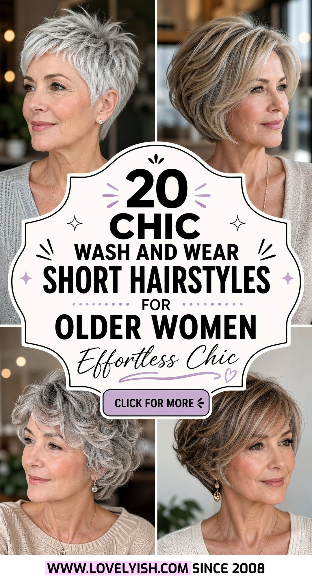 20 Chic Wash And Wear Short Hairstyles For Older Women - 20 Chic Wash And Wear Short Hairstyles For Older Women