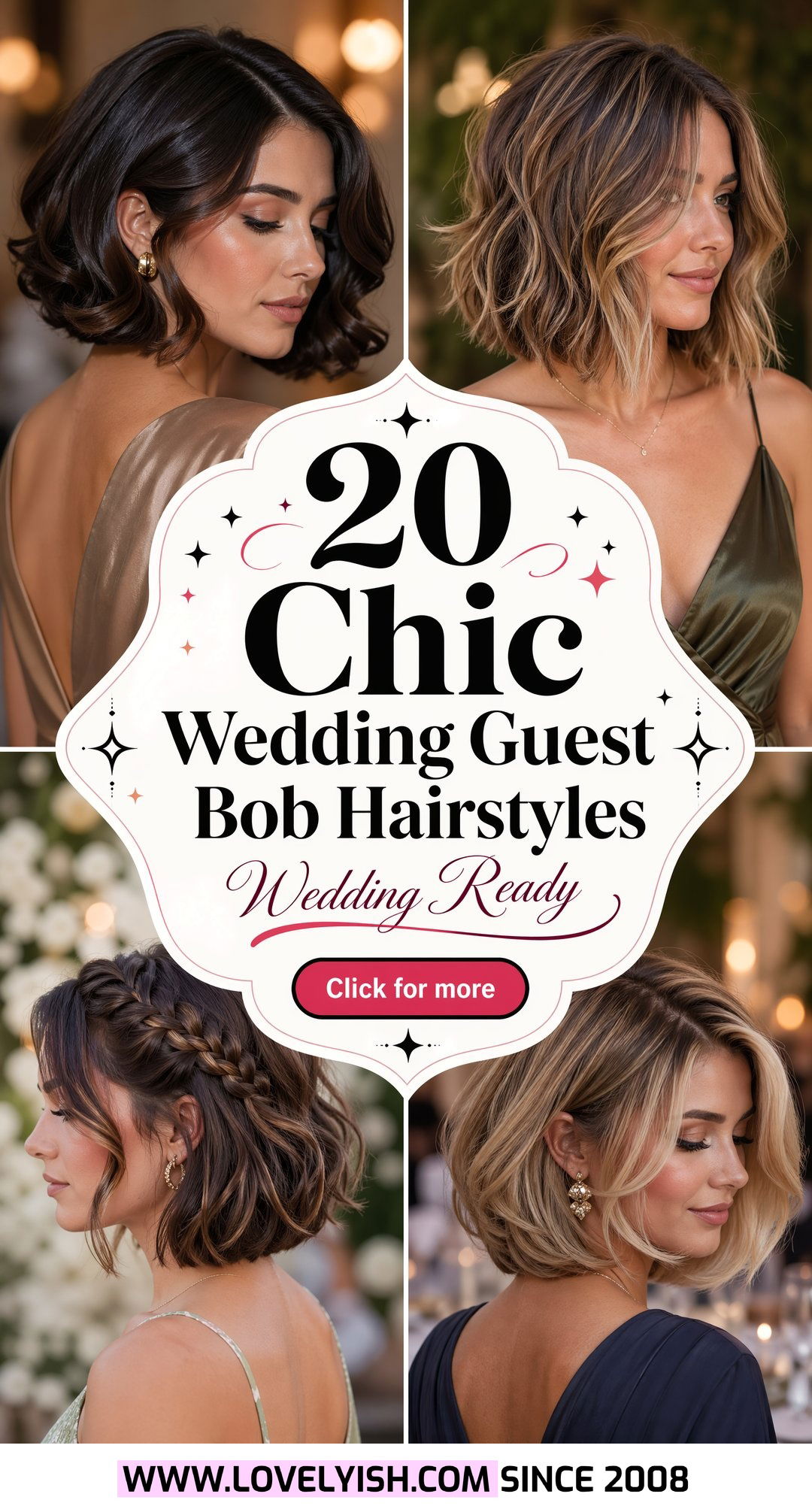 20 Chic Wedding Guest Bob Hairstyle Ideas for Your Next Event - 20 Chic Wedding Guest Bob Hairstyle Ideas for Your Next Event