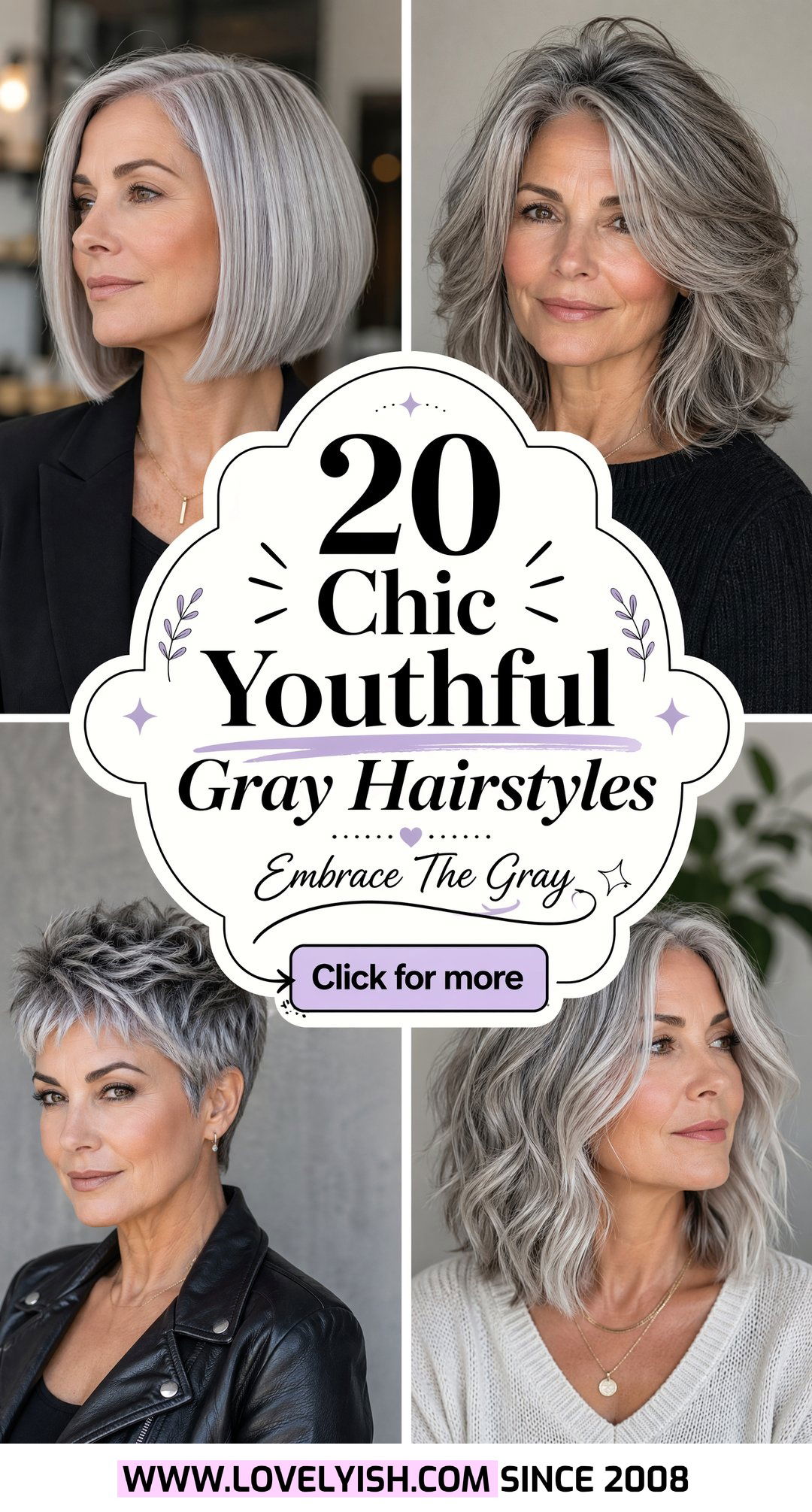 20 Chic Youthful Gray Hairstyles for Older Women to Love - 20 Chic Youthful Gray Hairstyles for Older Women to Love