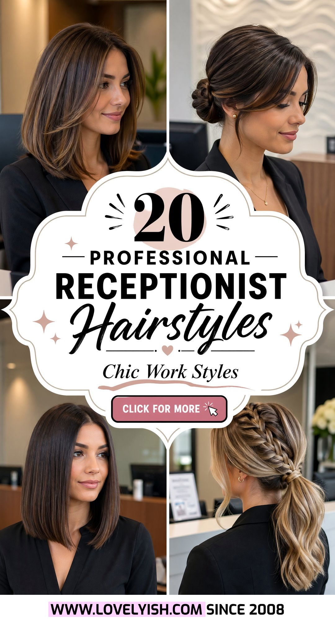 20 Chic and Professional Receptionist Hairstyles for Women - 20 Chic & Professional Receptionist Hairstyles for Women