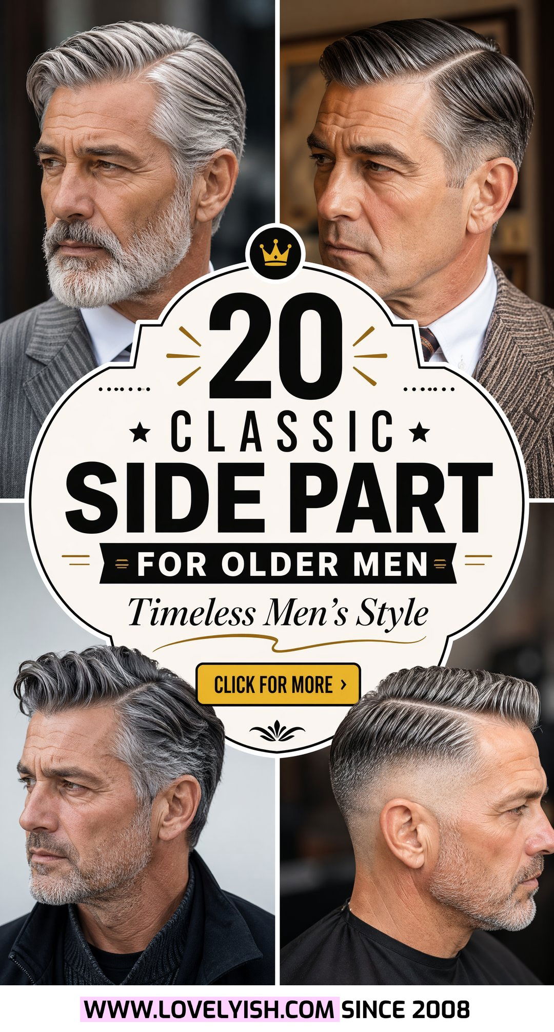 20 Classic Side Part for Older Men Timeless Style Guide - 20 Classic Side Part for Older Men: Timeless Style Guide