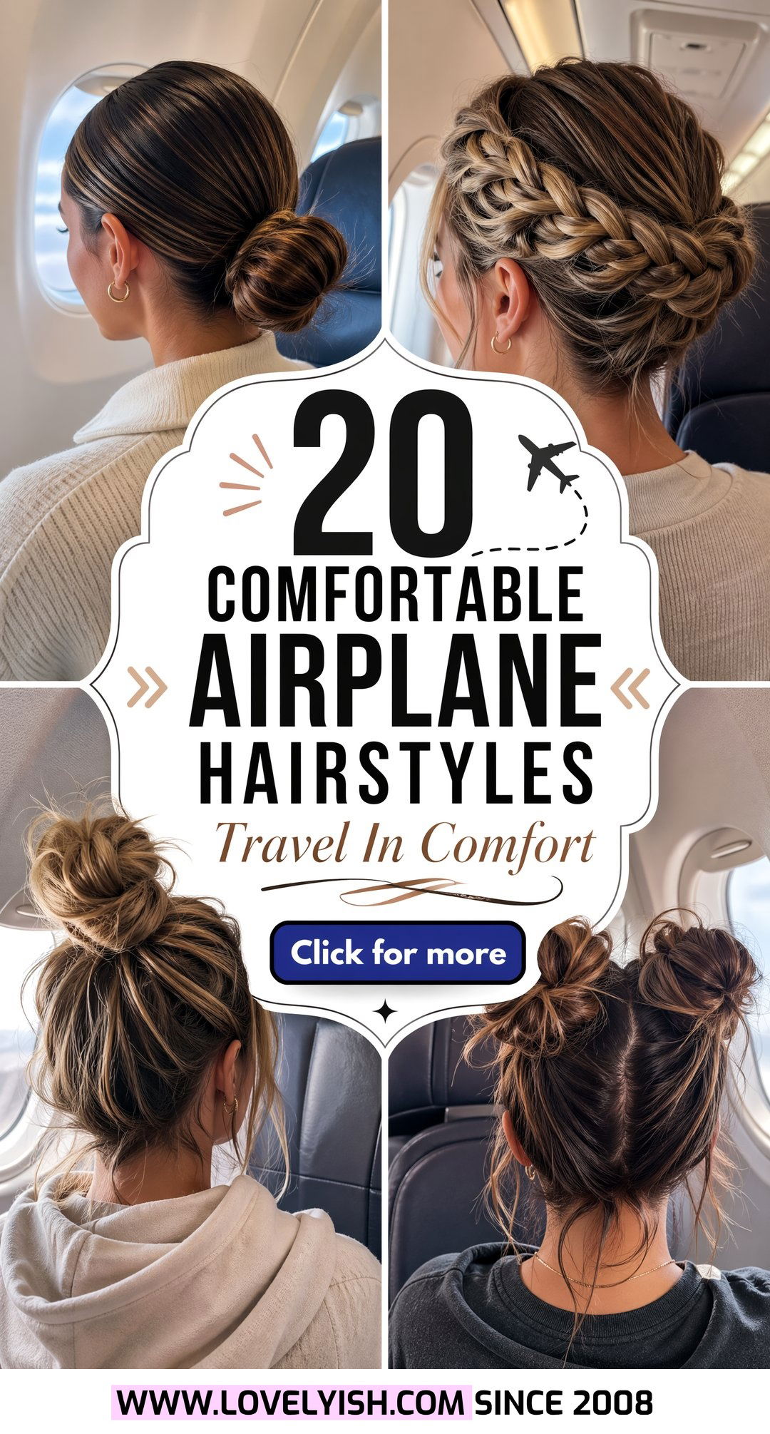 20 Comfortable Airplane Hairstyles for Long Hair Travel - 20 Comfortable Airplane Hairstyles for Long Hair Travel