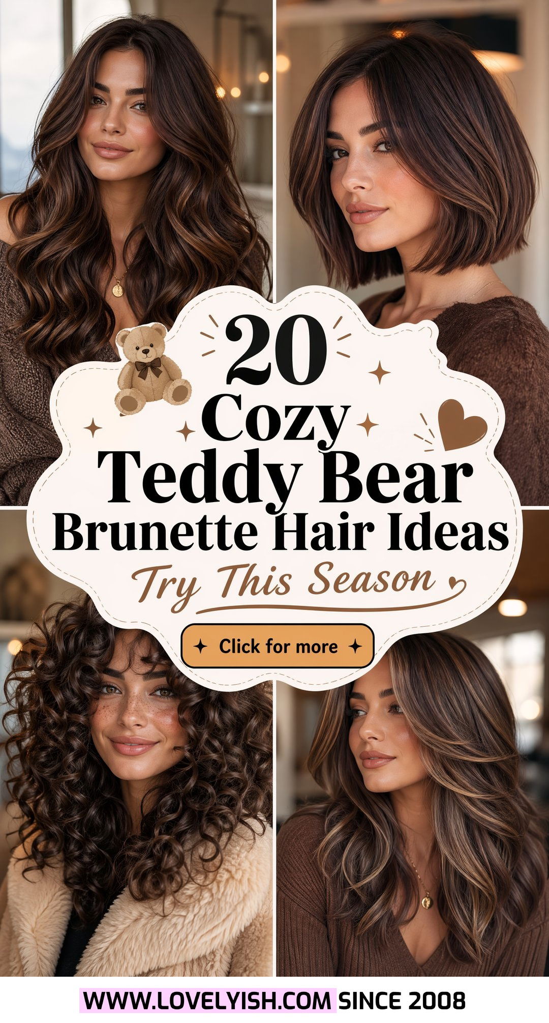 20 Cozy Teddy Bear Brunette Hair Ideas to Try This Season - 20 Cozy Teddy Bear Brunette Hair Ideas to Try This Season