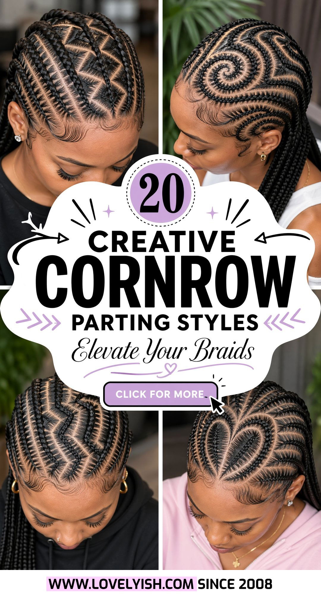 20 Creative Cornrow Parting Styles to Elevate Your Look - 20 Creative Cornrow Parting Styles to Elevate Your Look