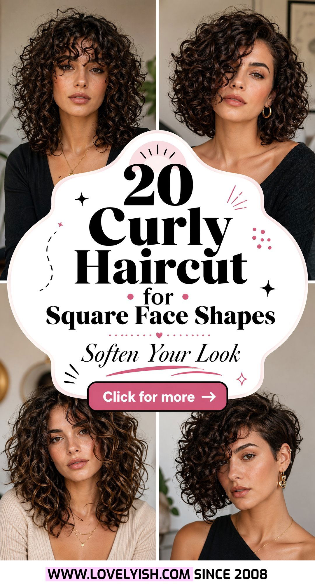 20 Curly Haircut for Square Face Shapes to Soften Features - 20 Curly Haircut for Square Face Shapes to Soften Features