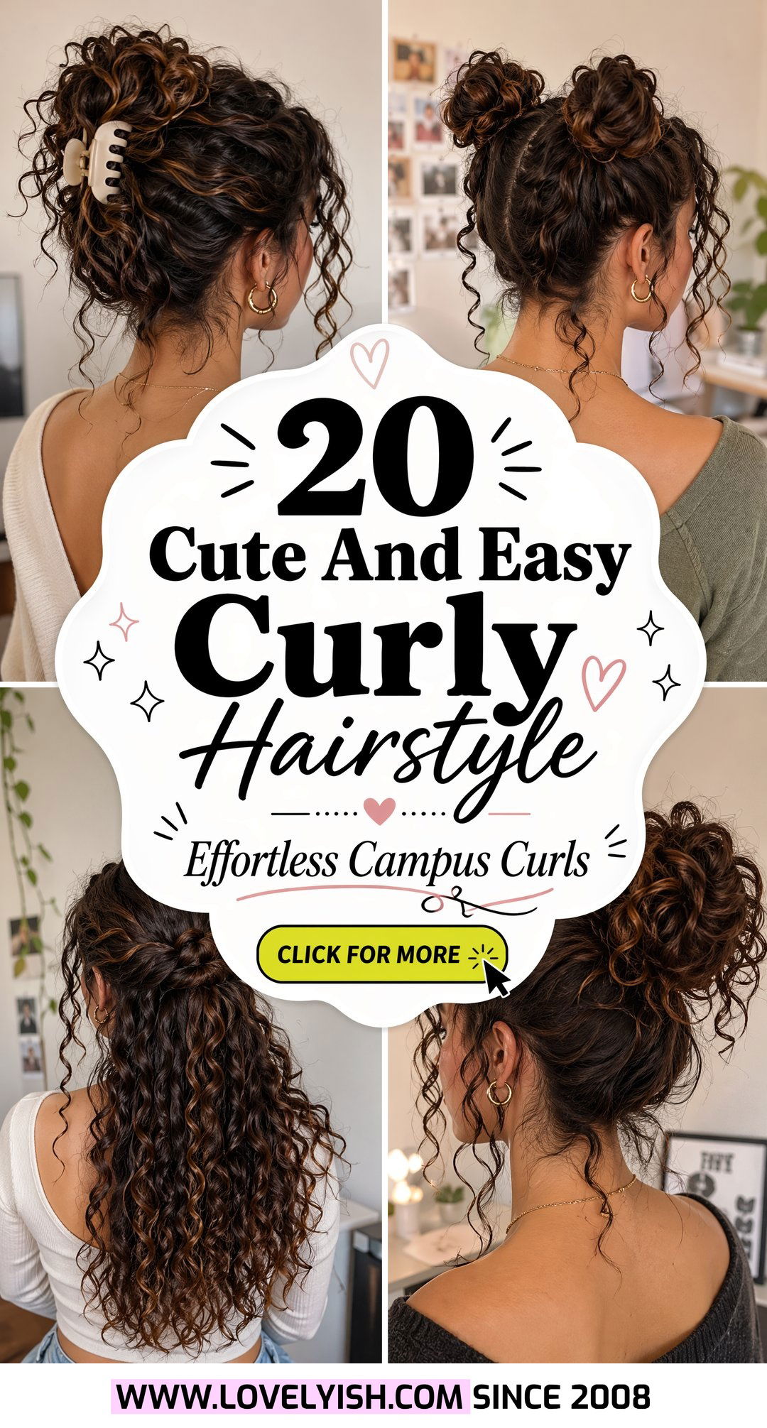 20 Cute And Easy Curly Hairstyle For College Girls To Try - 20 Cute And Easy Curly Hairstyle For College Girls To Try
