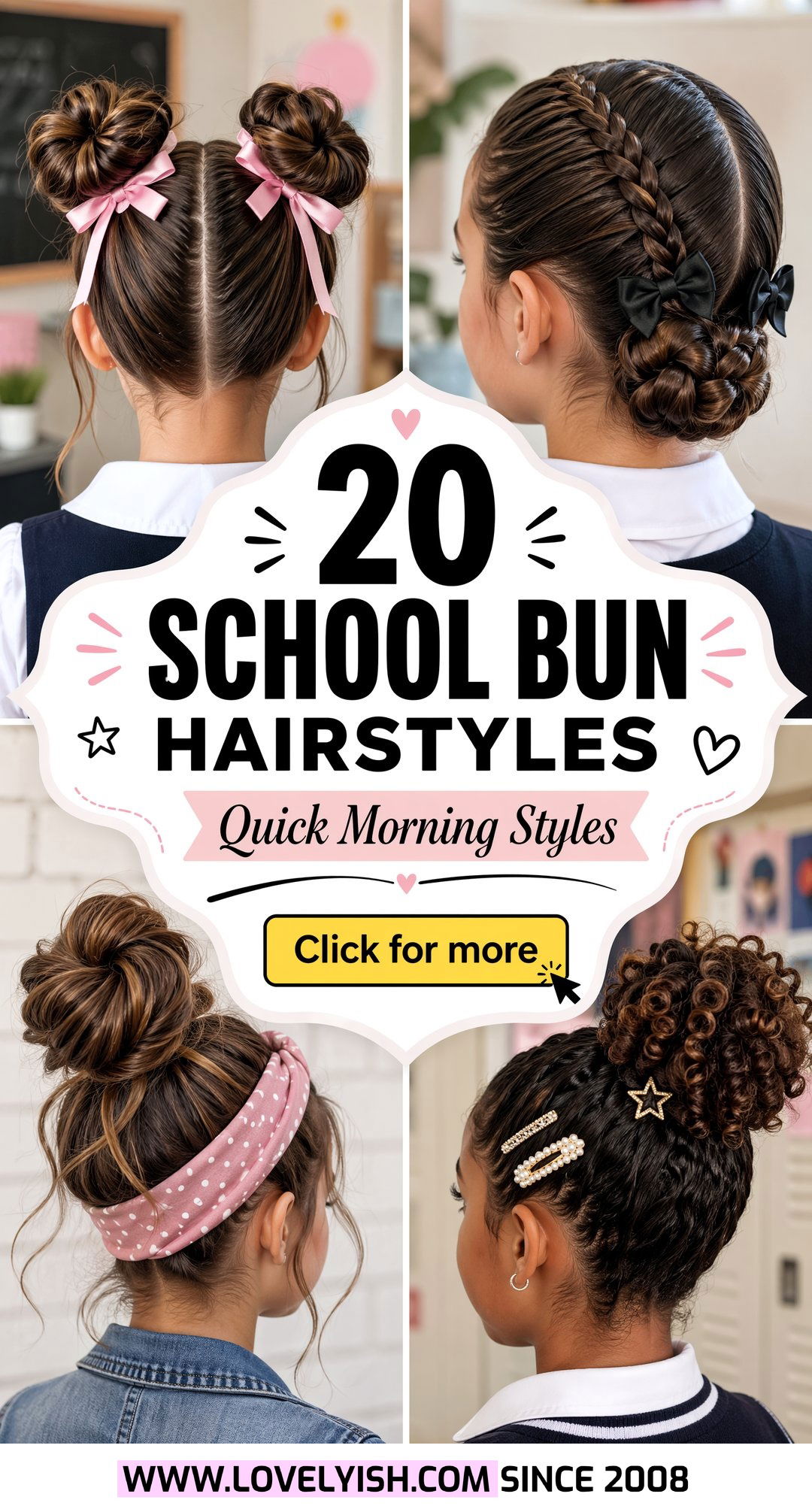 20 Cute And Easy Little Girls School Bun Hairstyle Ideas - 20 Cute And Easy Little Girls School Bun Hairstyle Ideas