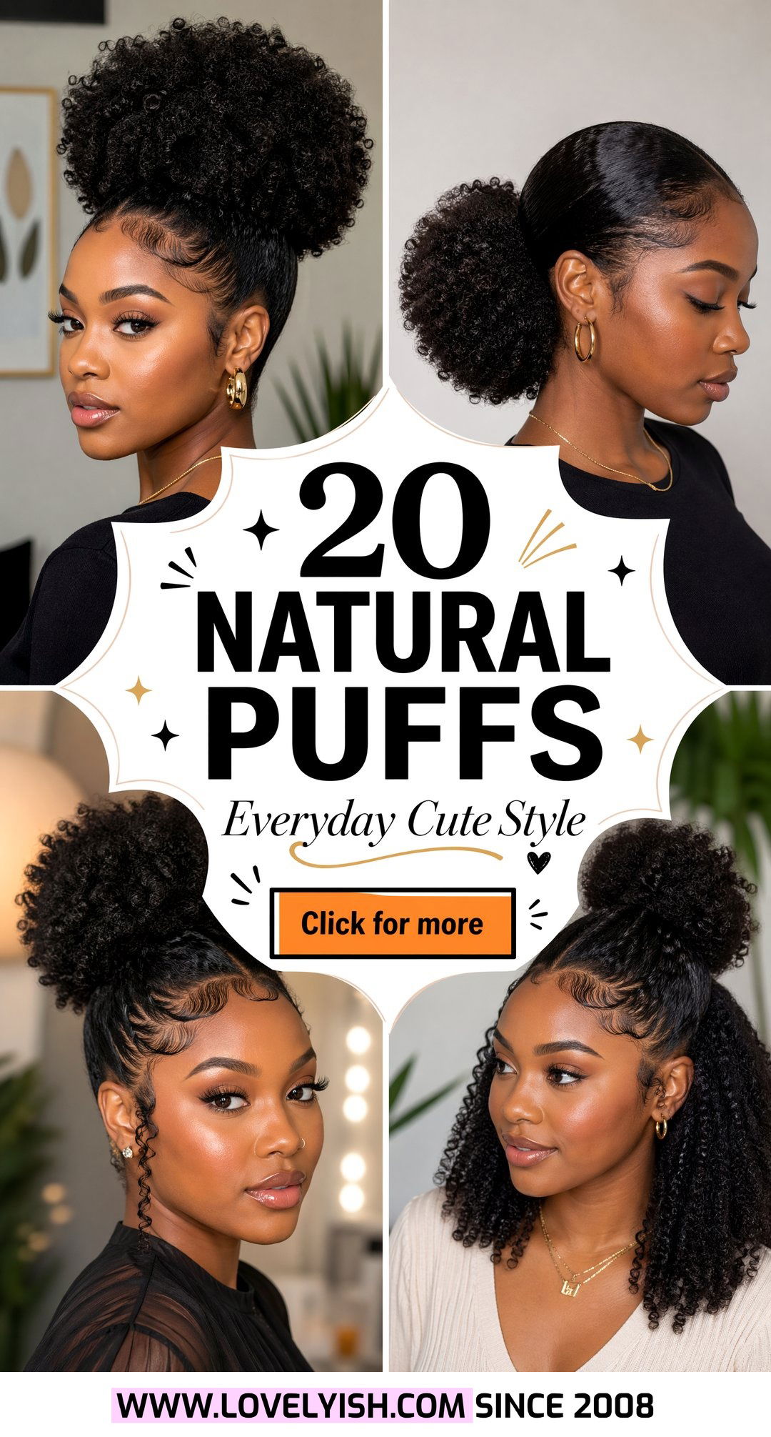 20 Cute Black Women Natural Puff Ideas for Everyday Style - 20 Cute Black Women Natural Puff Ideas for Everyday Style