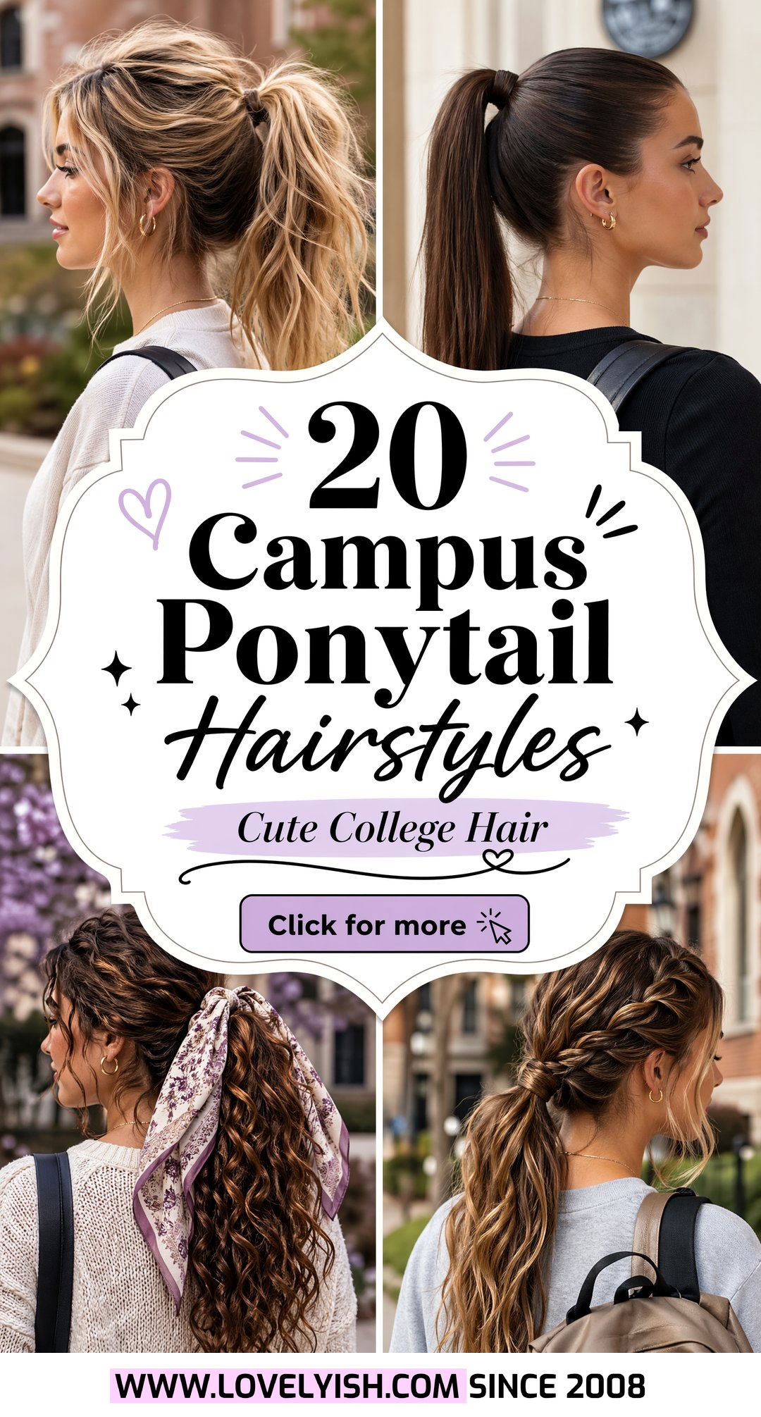 20 Cute Campus Ponytail Hairstyle Ideas for College Girls - 20 Cute Campus Ponytail Hairstyle Ideas for College Girls