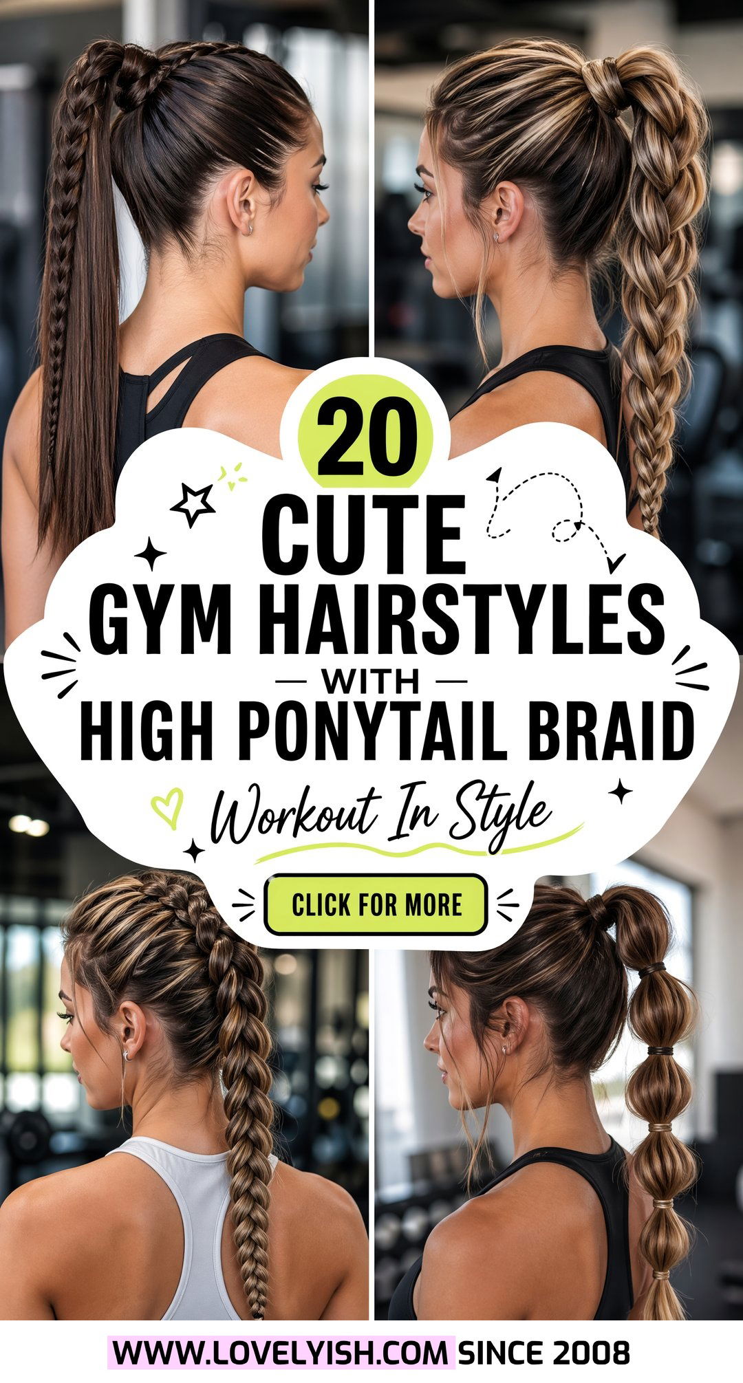 20 Cute Gym Hairstyle with High Ponytail Braid for Workouts - 20 Cute Gym Hairstyle with High Ponytail Braid for Workouts