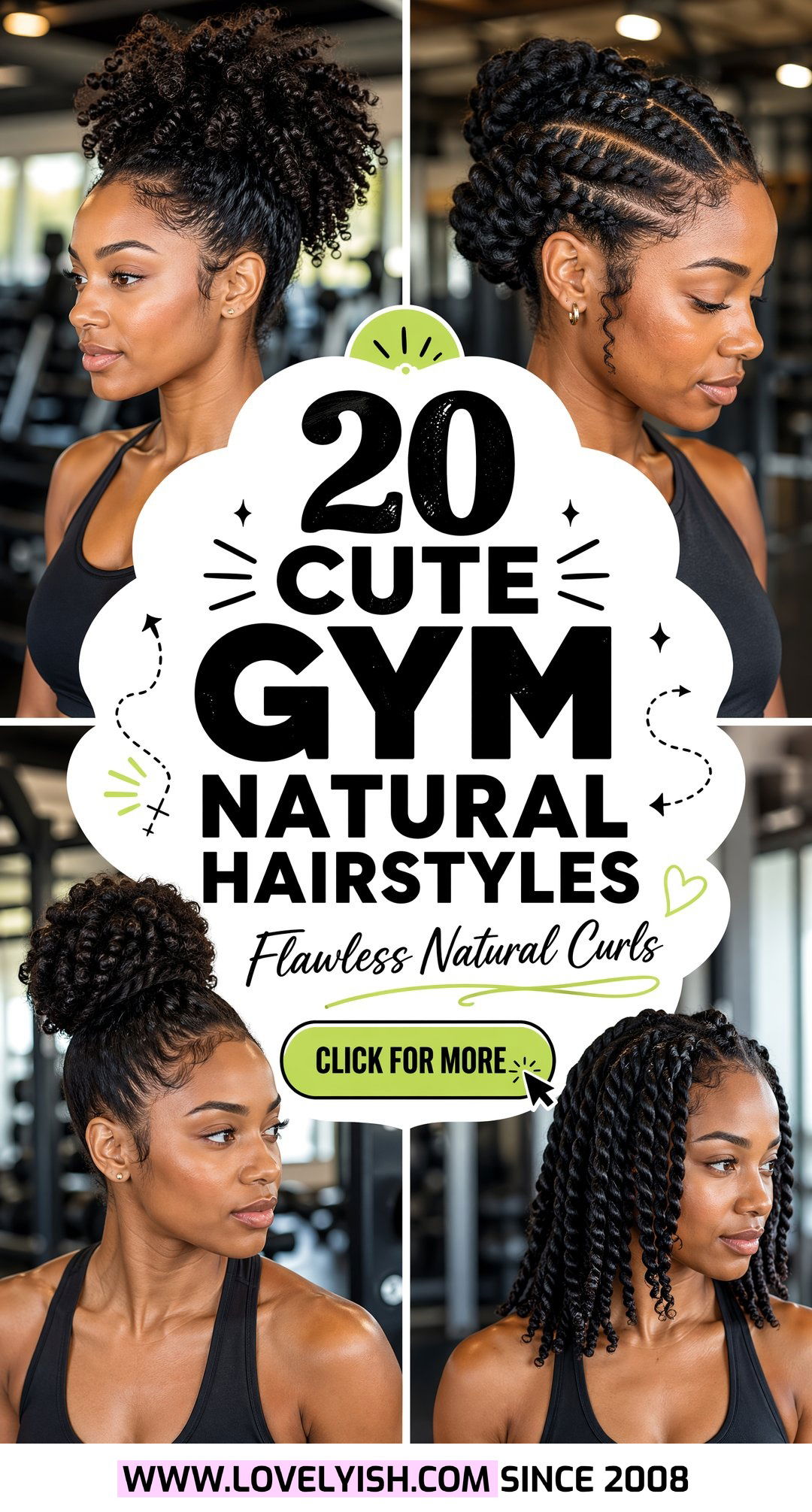 20 Cute Gym Hairstyles for Natural Hair Women to Try Now - 20 Cute Gym Hairstyles for Natural Hair Women to Try Now