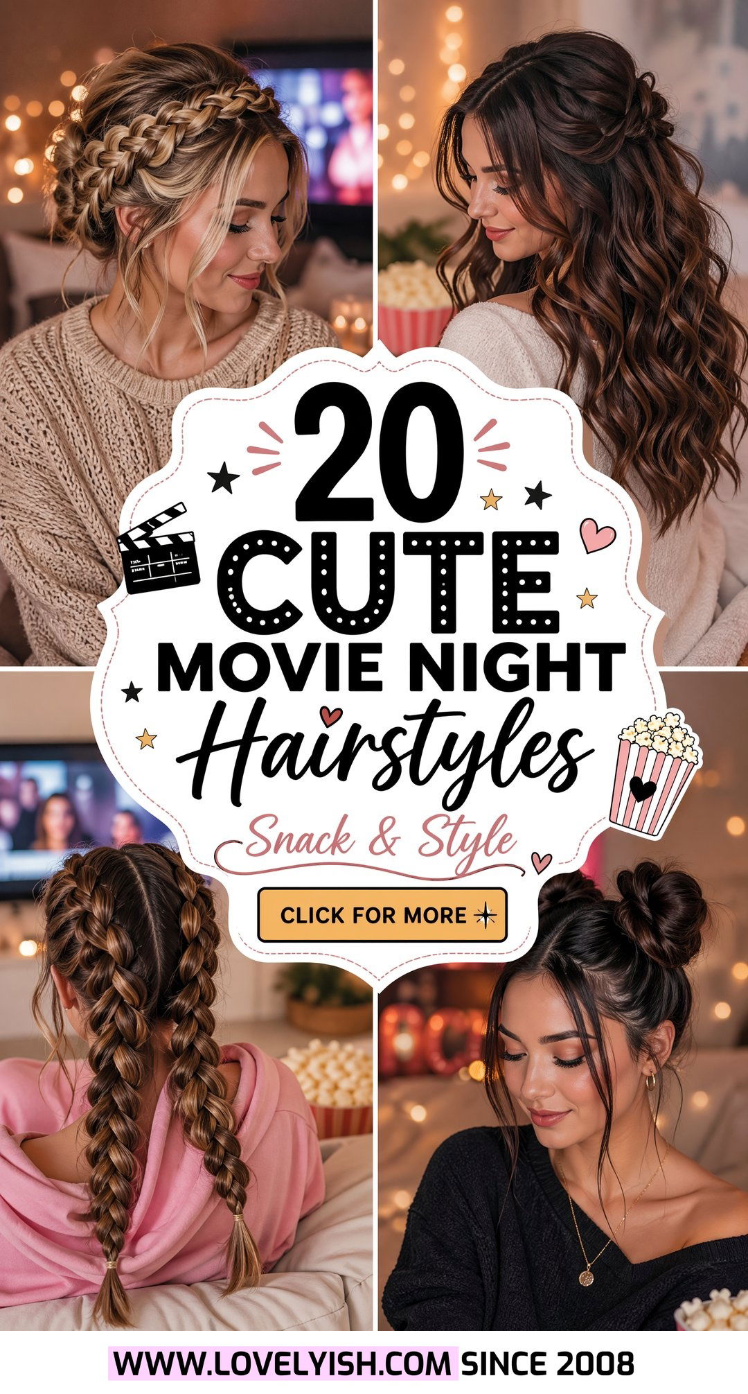 20 Cute Movie Night Hairstyles You Will Absolutely Love - 20 Cute Movie Night Hairstyles You Will Absolutely Love