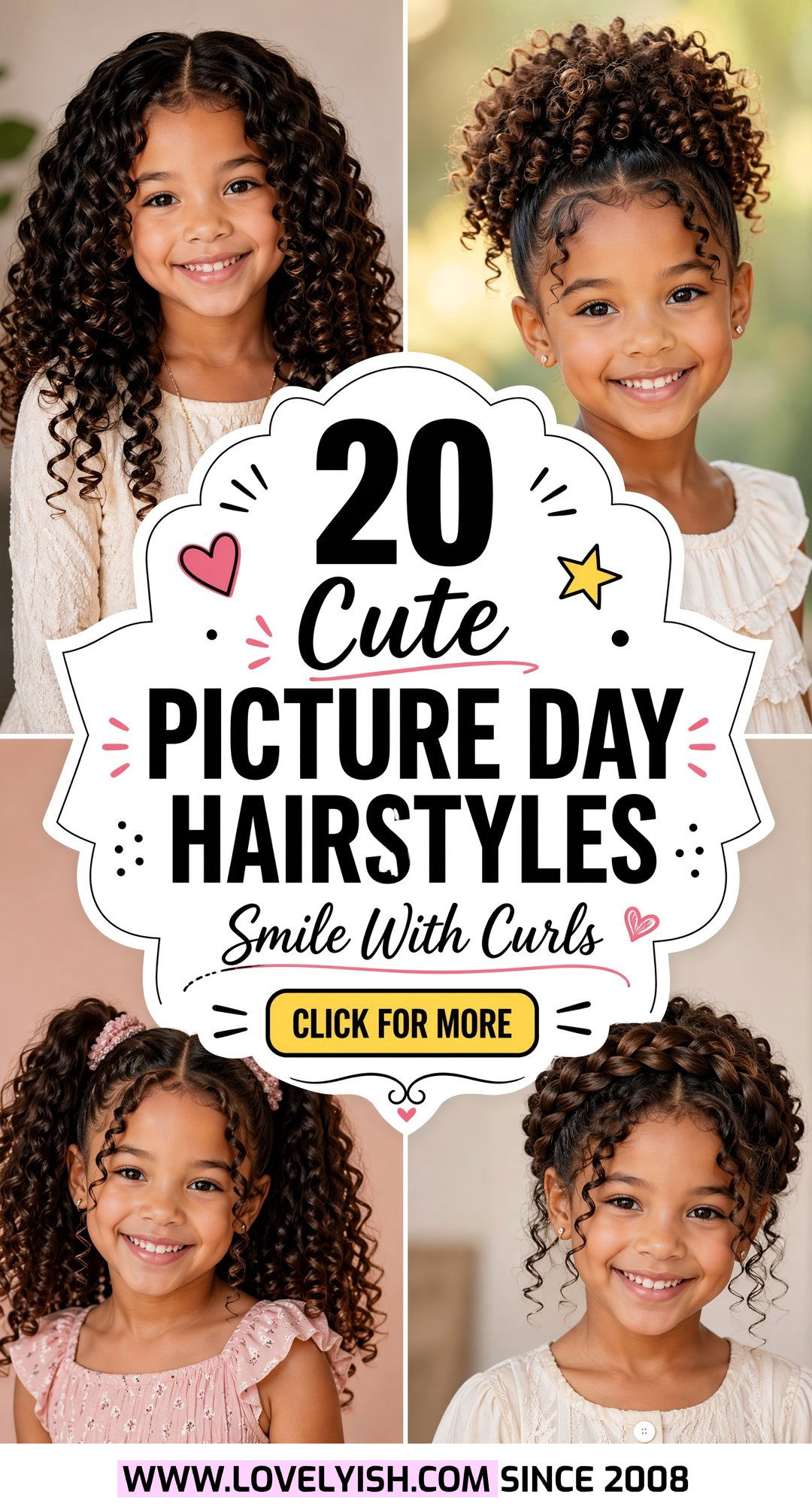 20 Cute Picture Day Hairstyle Ideas for Curly Hair Girls - 20 Cute Picture Day Hairstyle Ideas for Curly Hair Girls