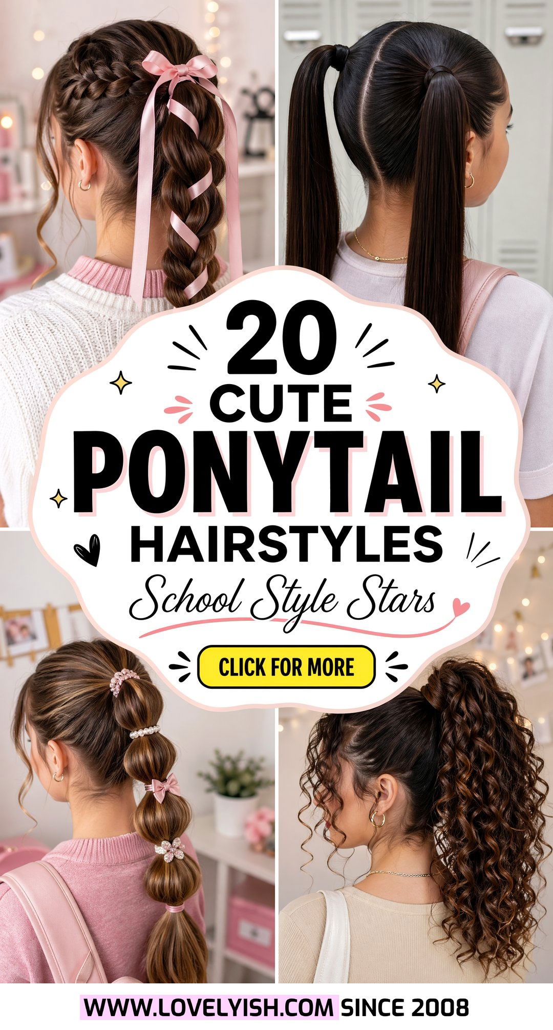 20 Cute Ponytail Hairstyles for School to Rock This Year - 20 Cute Ponytail Hairstyles for School to Rock This Year