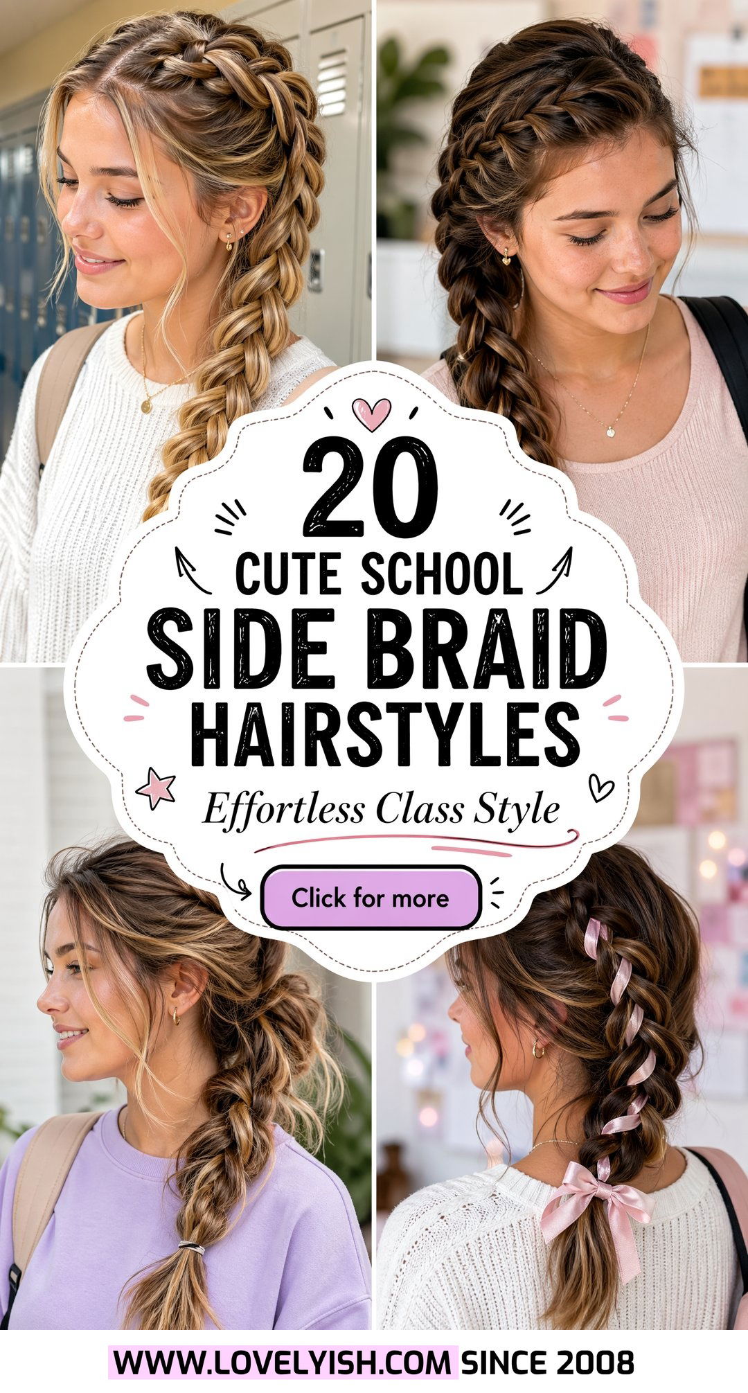 20 Cute School Side Braid Hairstyle Ideas for an Effortless Look - 20 Cute School Side Braid Hairstyle Ideas for an Effortless Look