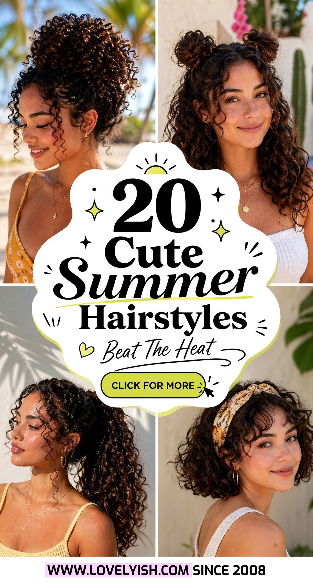 20 Cute Summer Hairstyles for Curly Hair to Beat the Heat - 20 Cute Summer Hairstyles for Curly Hair to Beat the Heat