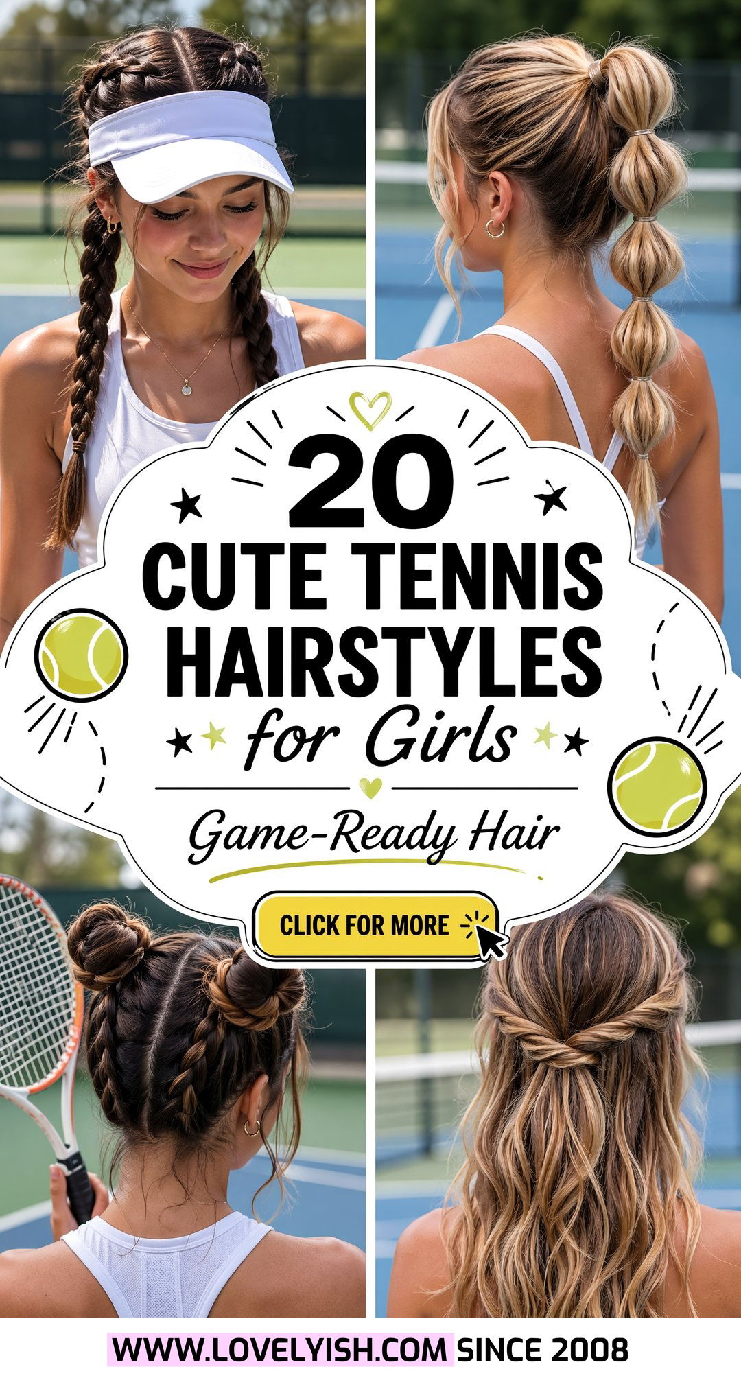 20 Cute Tennis Hairstyles for Girls to Rock on the Court - 20 Cute Tennis Hairstyles for Girls to Rock on the Court