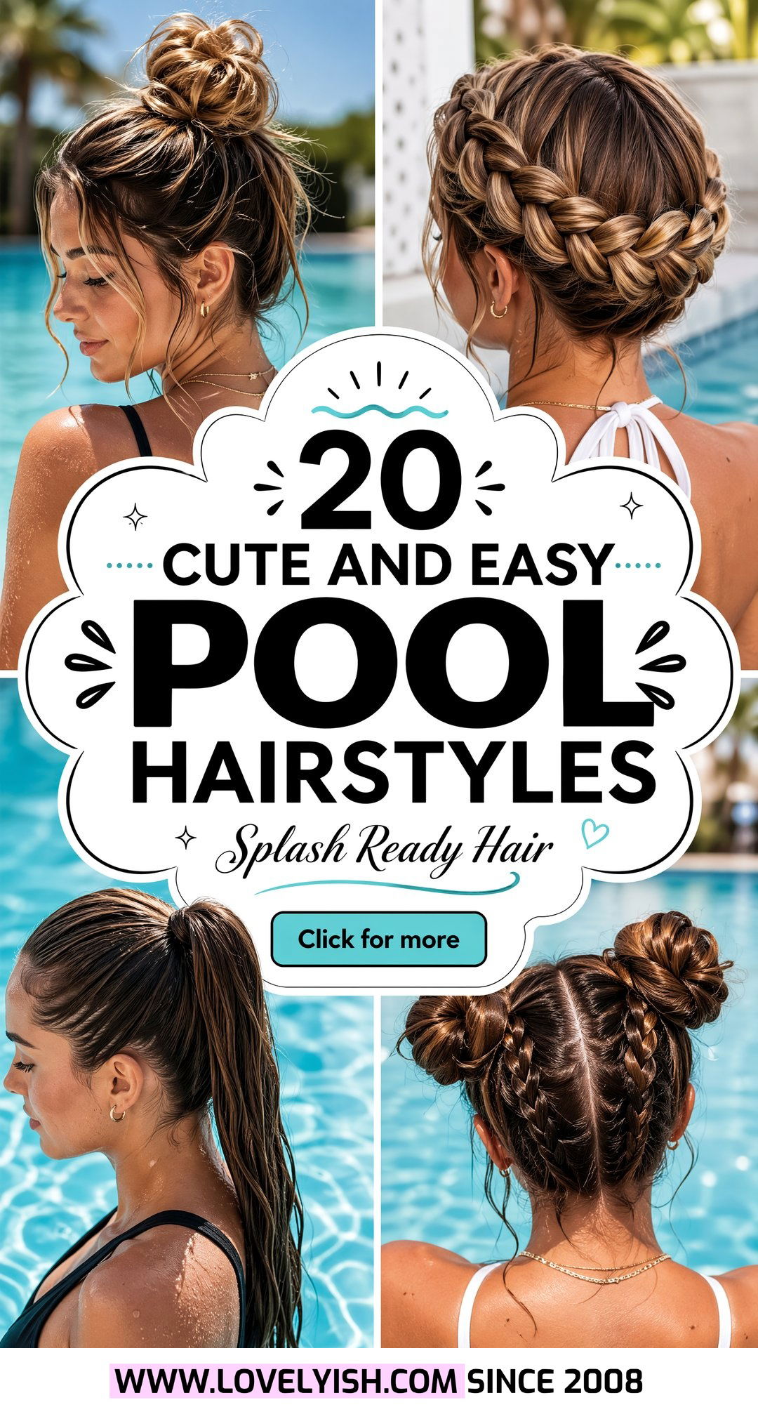 20 Cute and Easy Pool Hairstyle Ideas for Thick Long Hair - 20 Cute and Easy Pool Hairstyle Ideas for Thick Long Hair