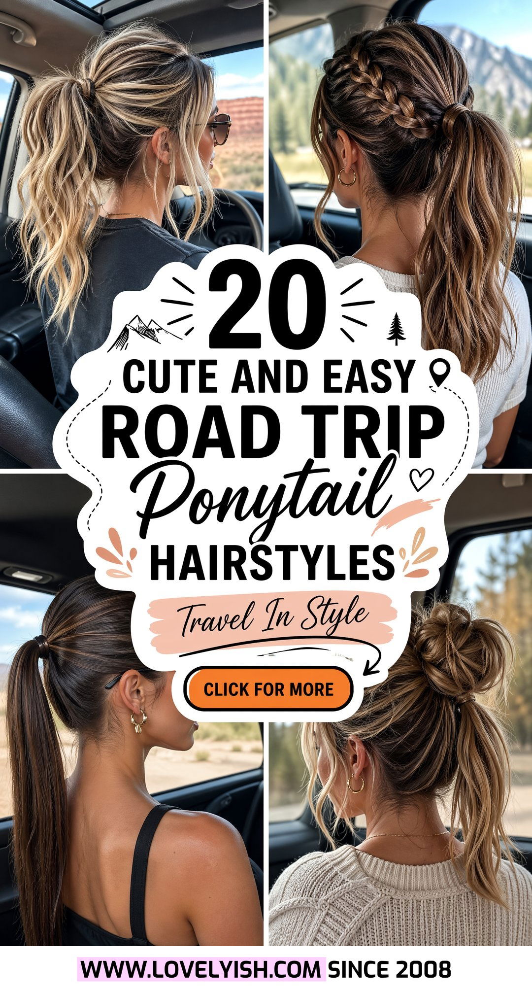 20 Cute and Easy Road Trip Ponytail Hairstyles for Travel Days - 20 Cute and Easy Road Trip Ponytail Hairstyles for Travel Days