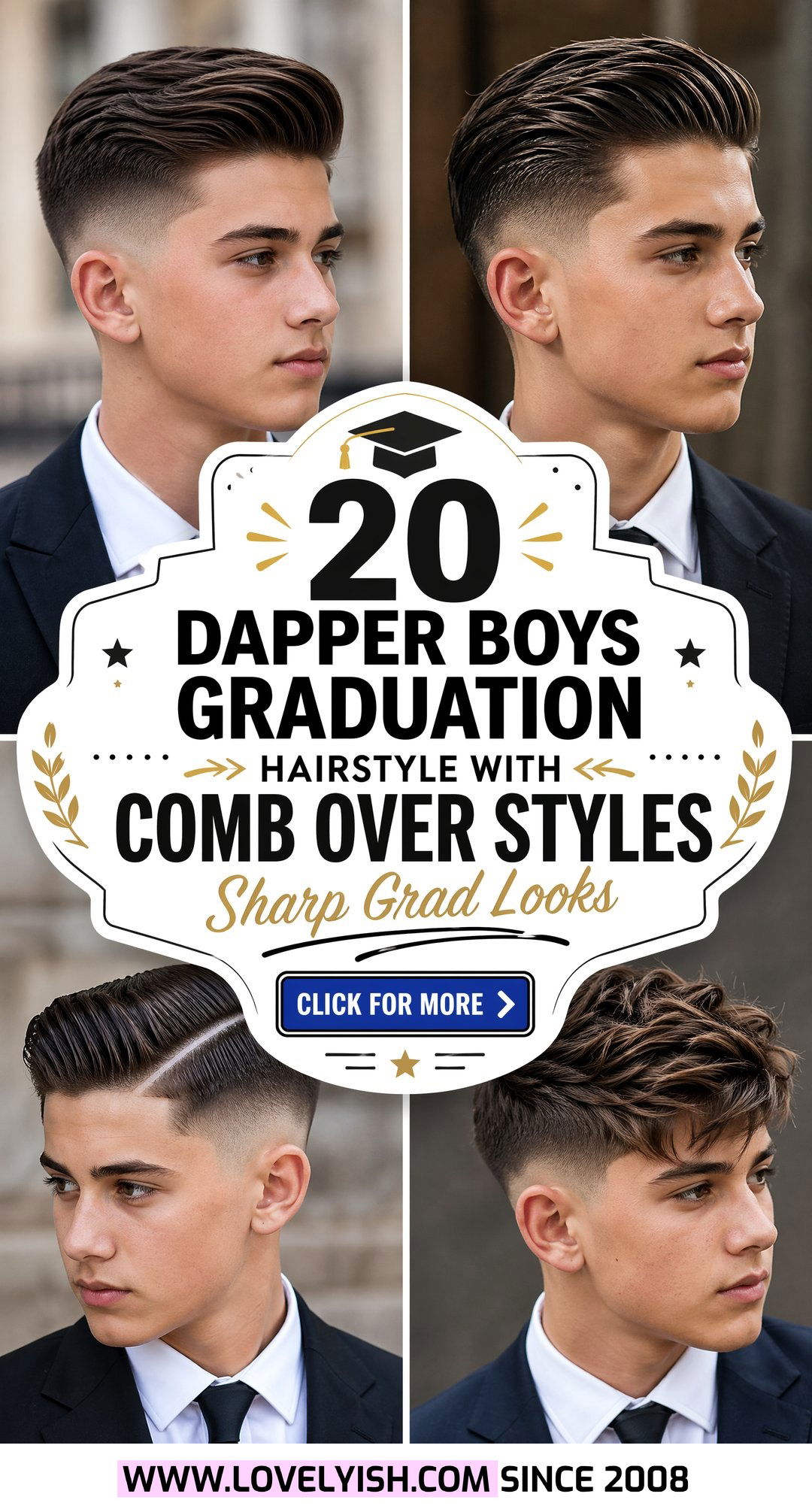 20 Dapper Boys Graduation Hairstyle with Comb Over Styles - 20 Dapper Boys Graduation Hairstyle with Comb Over Styles
