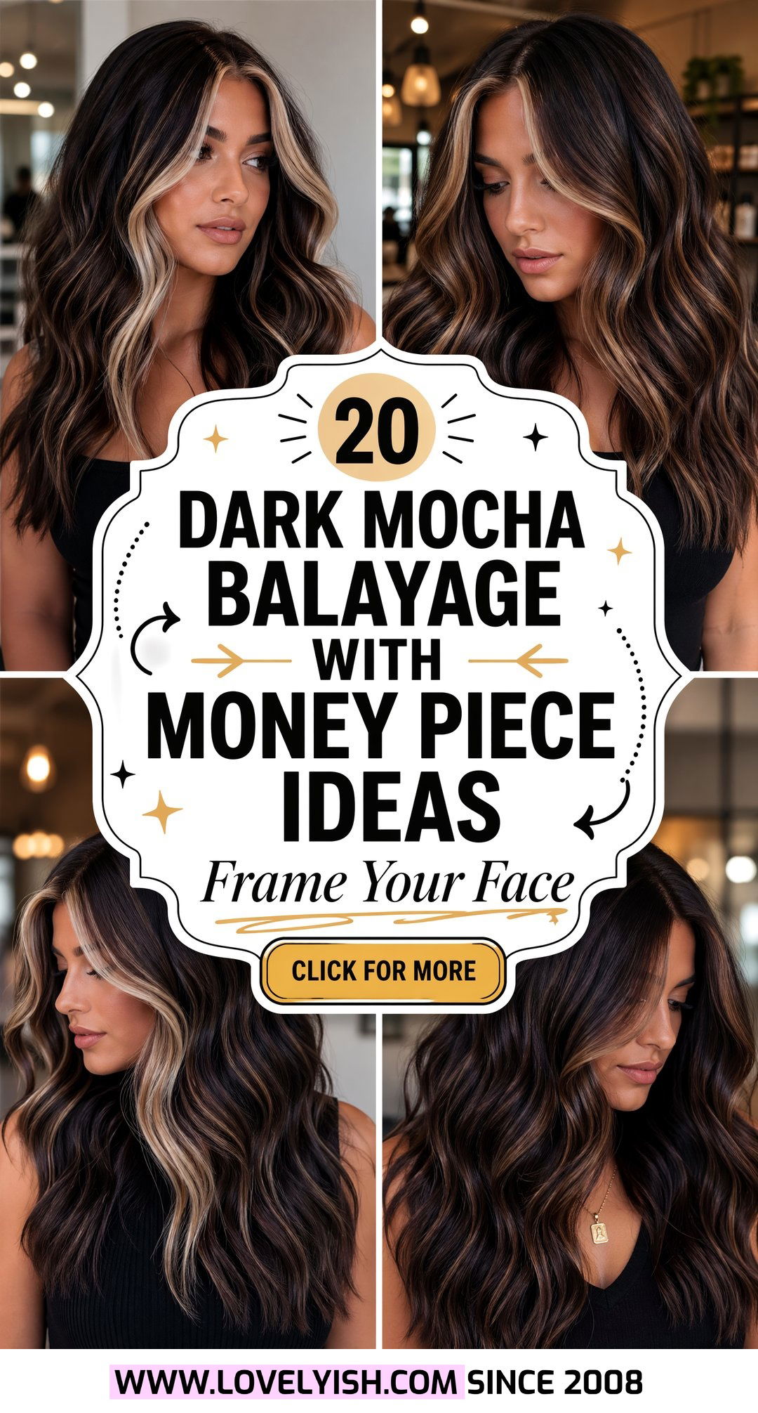 20 Dark Mocha Balayage With Money Piece Ideas to Try Now - 20 Dark Mocha Balayage With Money Piece Ideas to Try Now