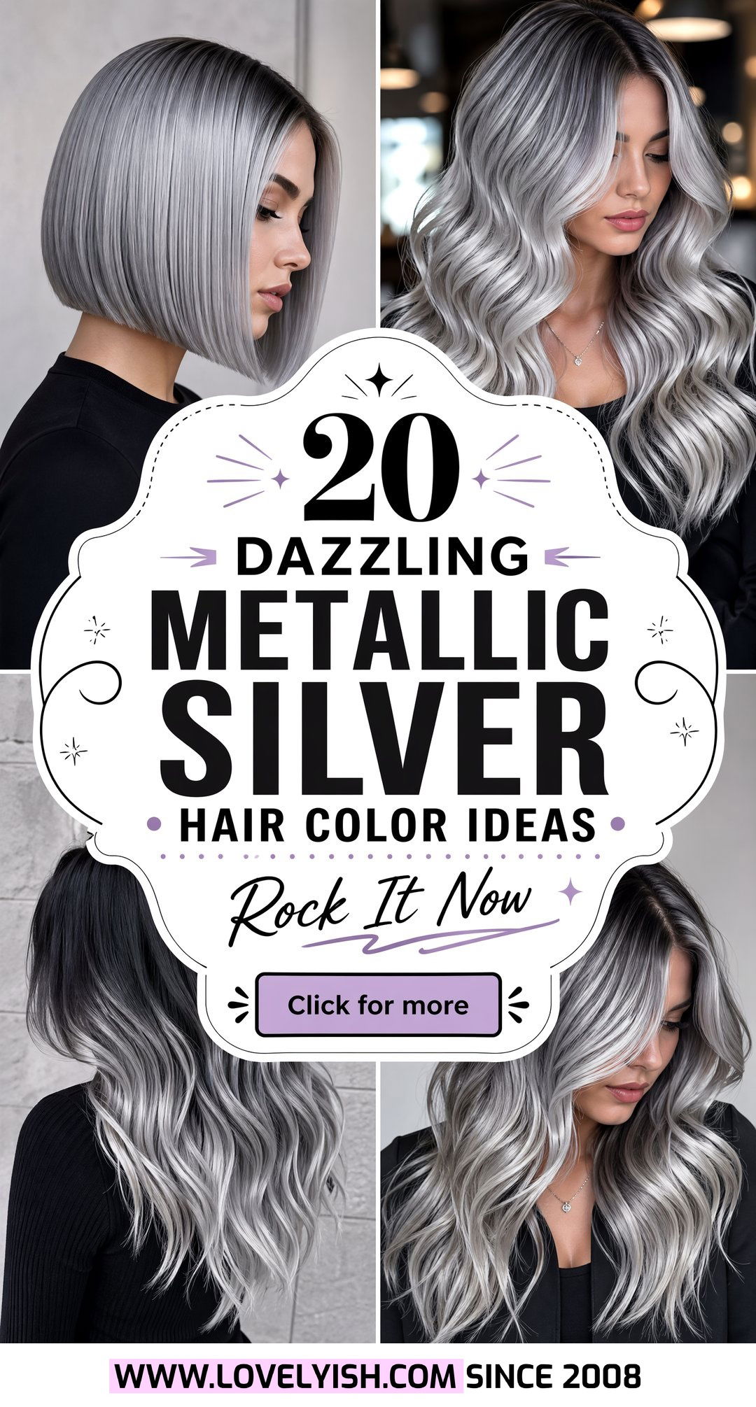 20 Dazzling Metallic Silver Hair Color Ideas to Rock Now - 20 Dazzling Metallic Silver Hair Color Ideas to Rock Now