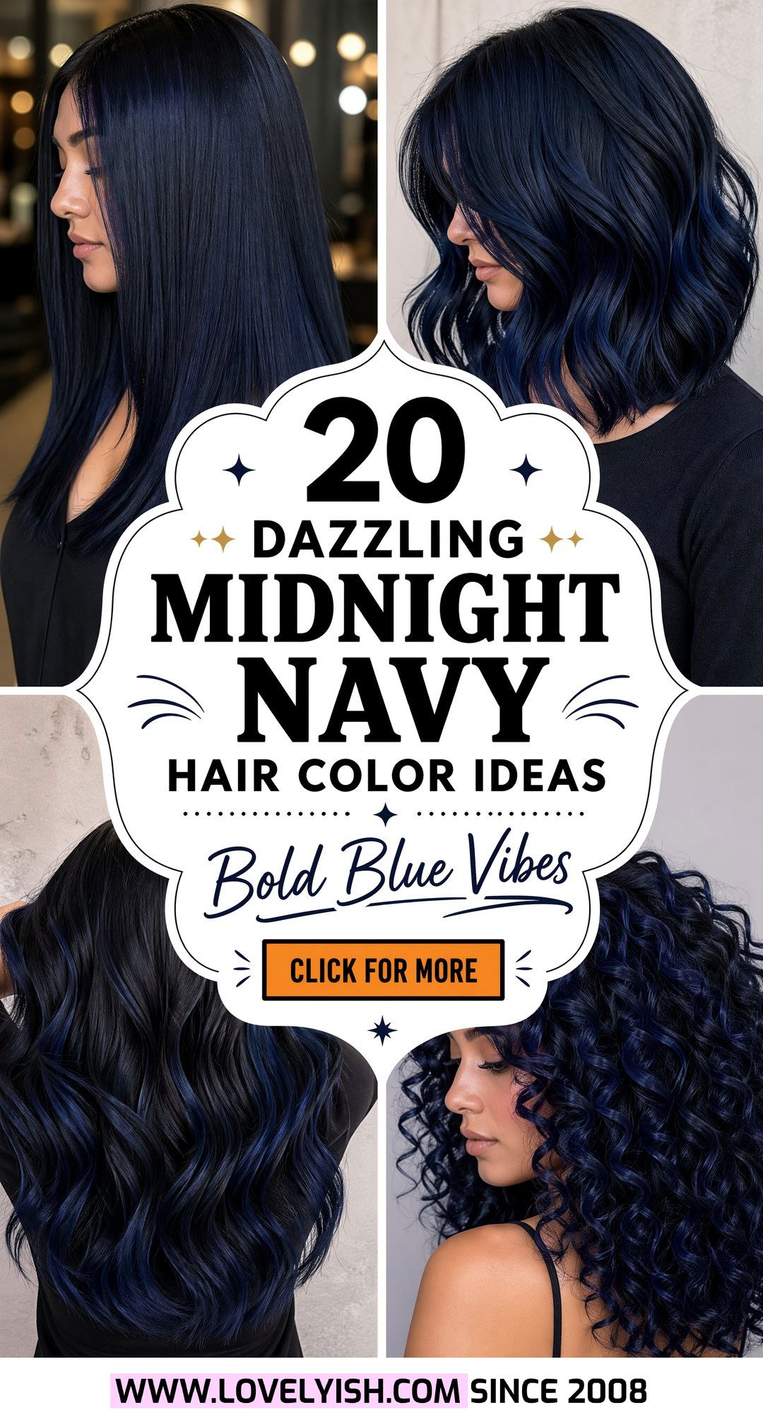 20 Dazzling Midnight Navy Hair Color Ideas for a Bold Look - 20 Dazzling Midnight Navy Hair Color Ideas for a Bold Look