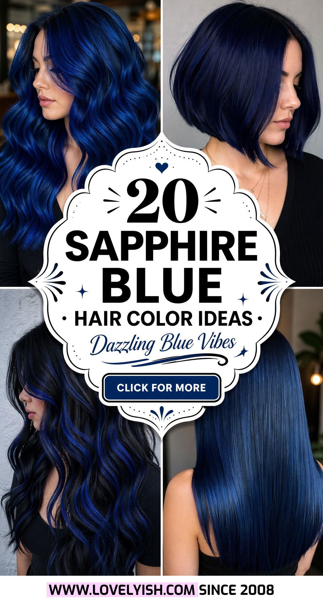 20 Dazzling Sapphire Blue Hair Color Ideas to Try Right Now - 20 Dazzling Sapphire Blue Hair Color Ideas to Try Right Now