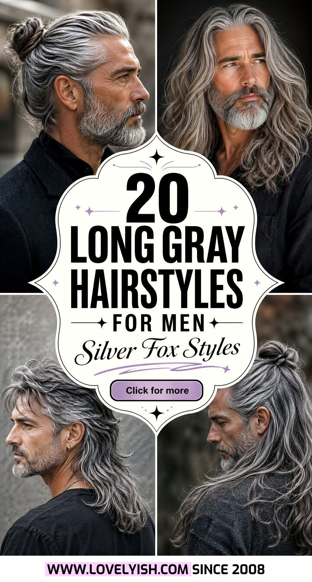 20 Distinguished Long Gray Hairstyles for Men to Rock Today - 20 Distinguished Long Gray Hairstyles for Men to Rock Today